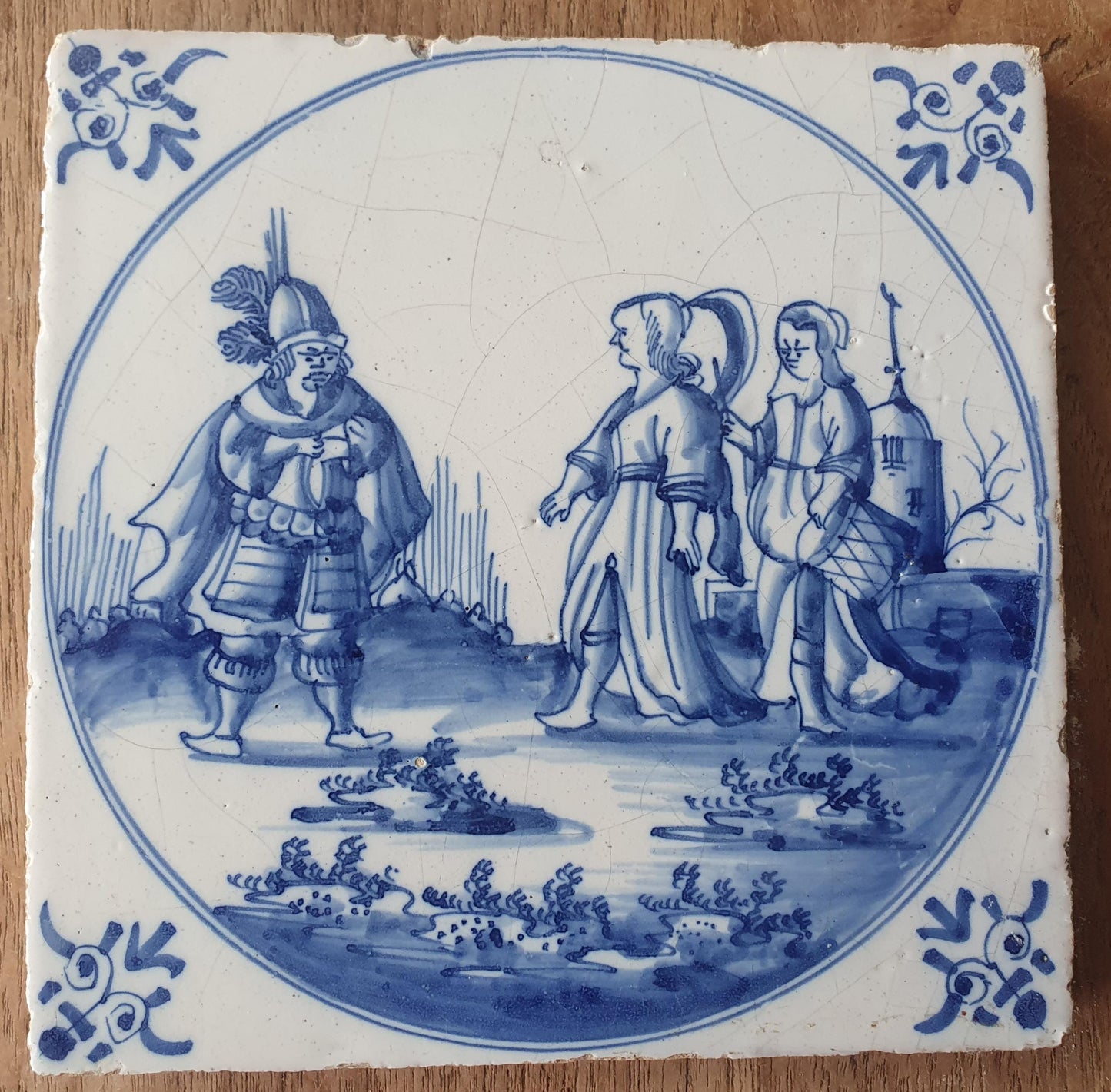 This original 17th century (c. 1675  -1700) Delft tile bibel.