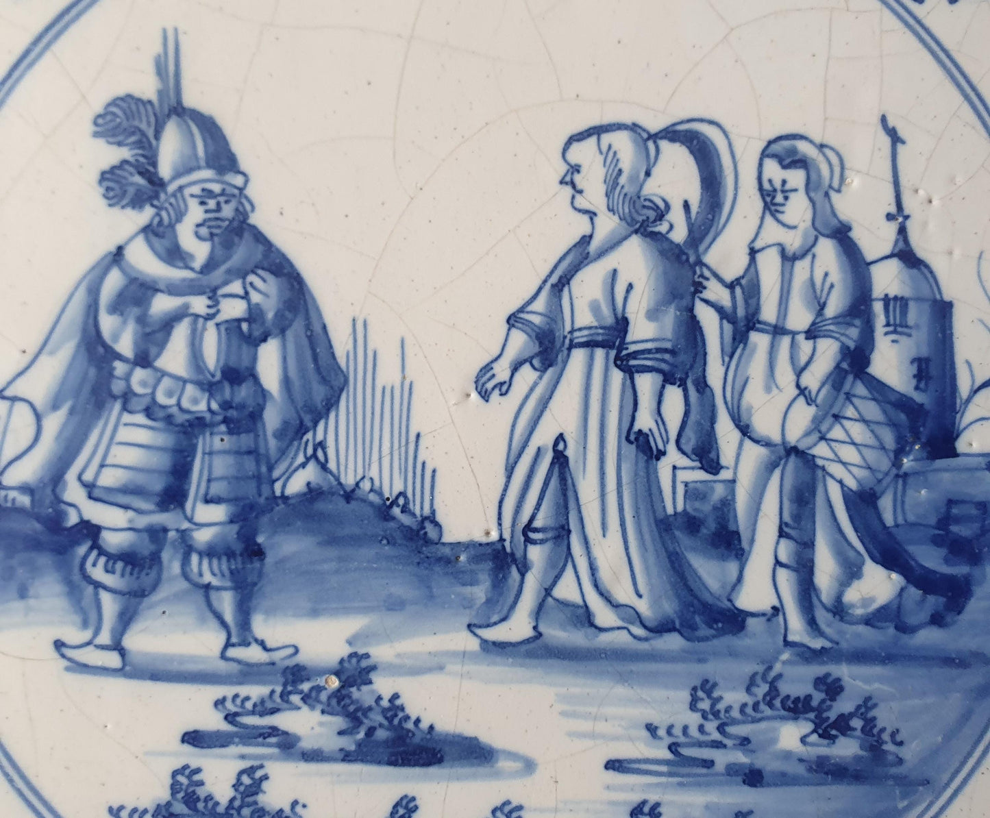This original 17th century (c. 1675  -1700) Delft tile bibel.