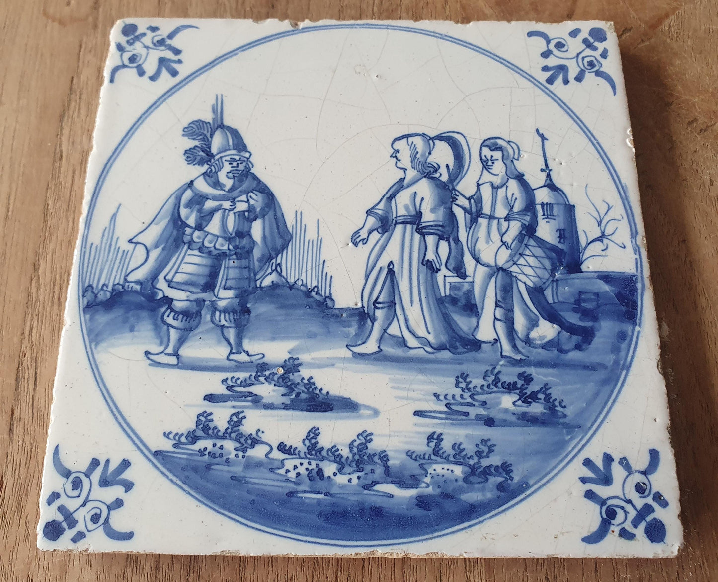This original 17th century (c. 1675  -1700) Delft tile bibel.