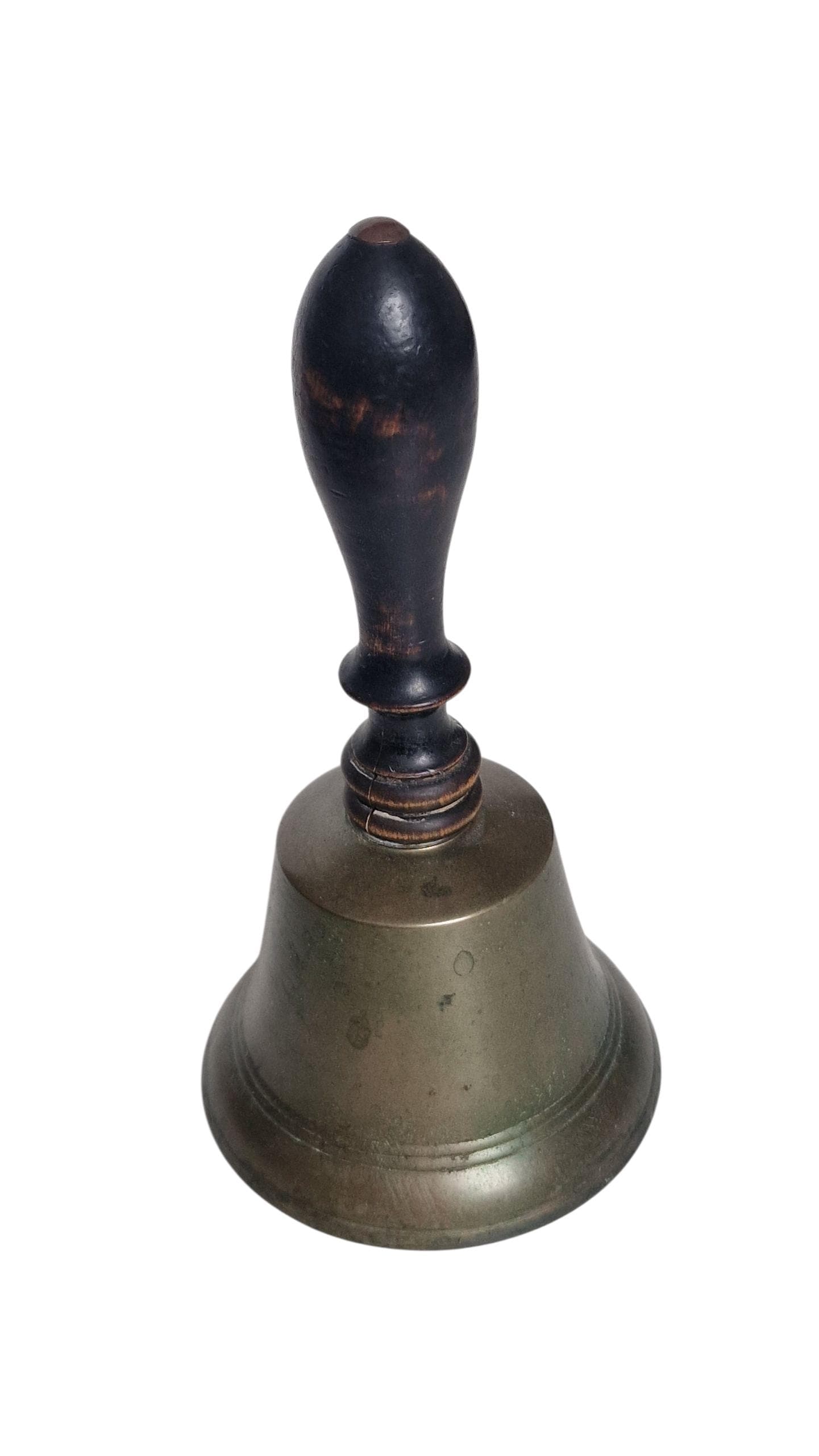 Antique Bronze Monk Walking Bell, Asian Meditation Decor (19cm)