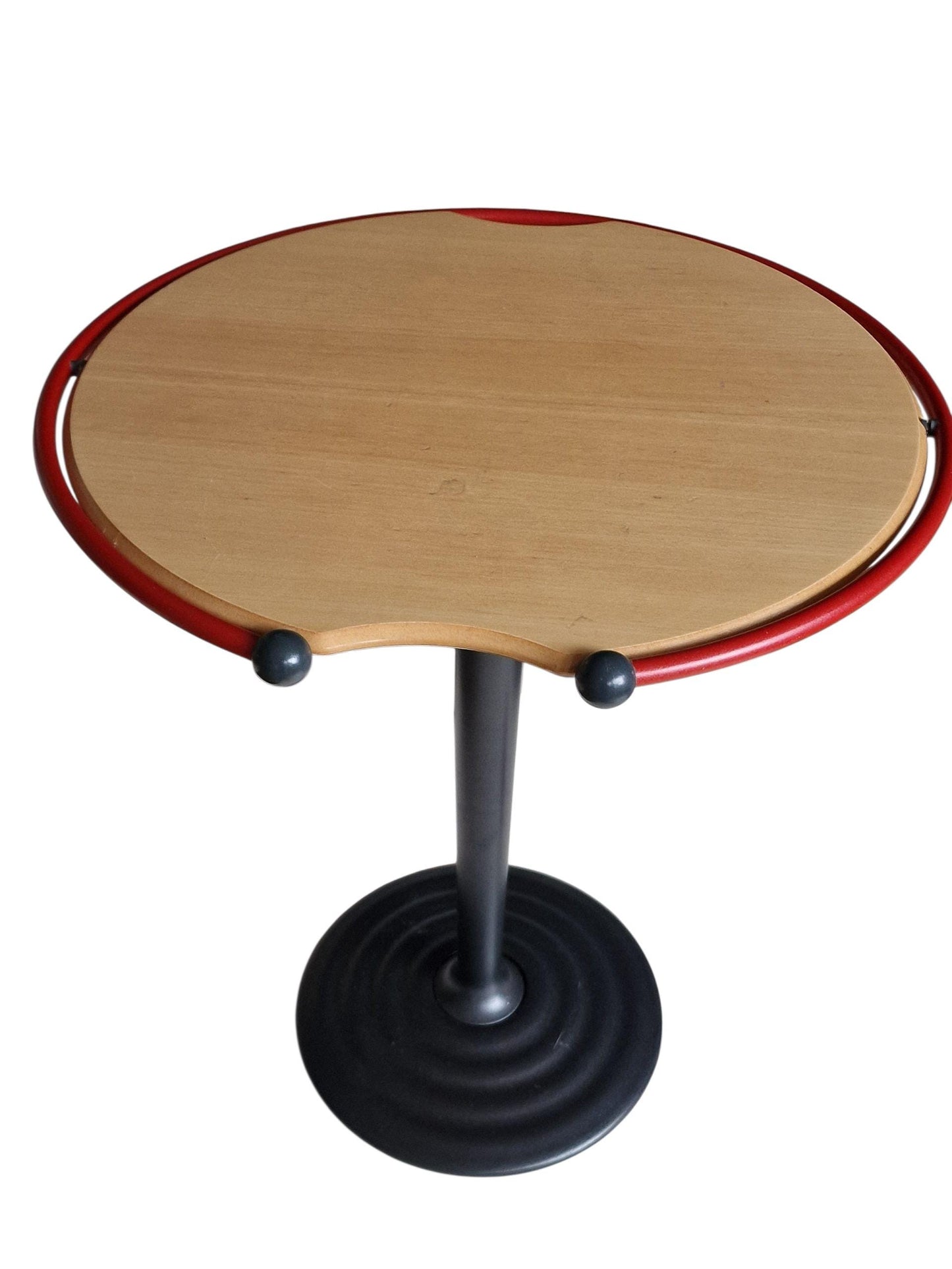 leolux x siggi fischer, 1980's dutch design sidetable in primairy colour red
