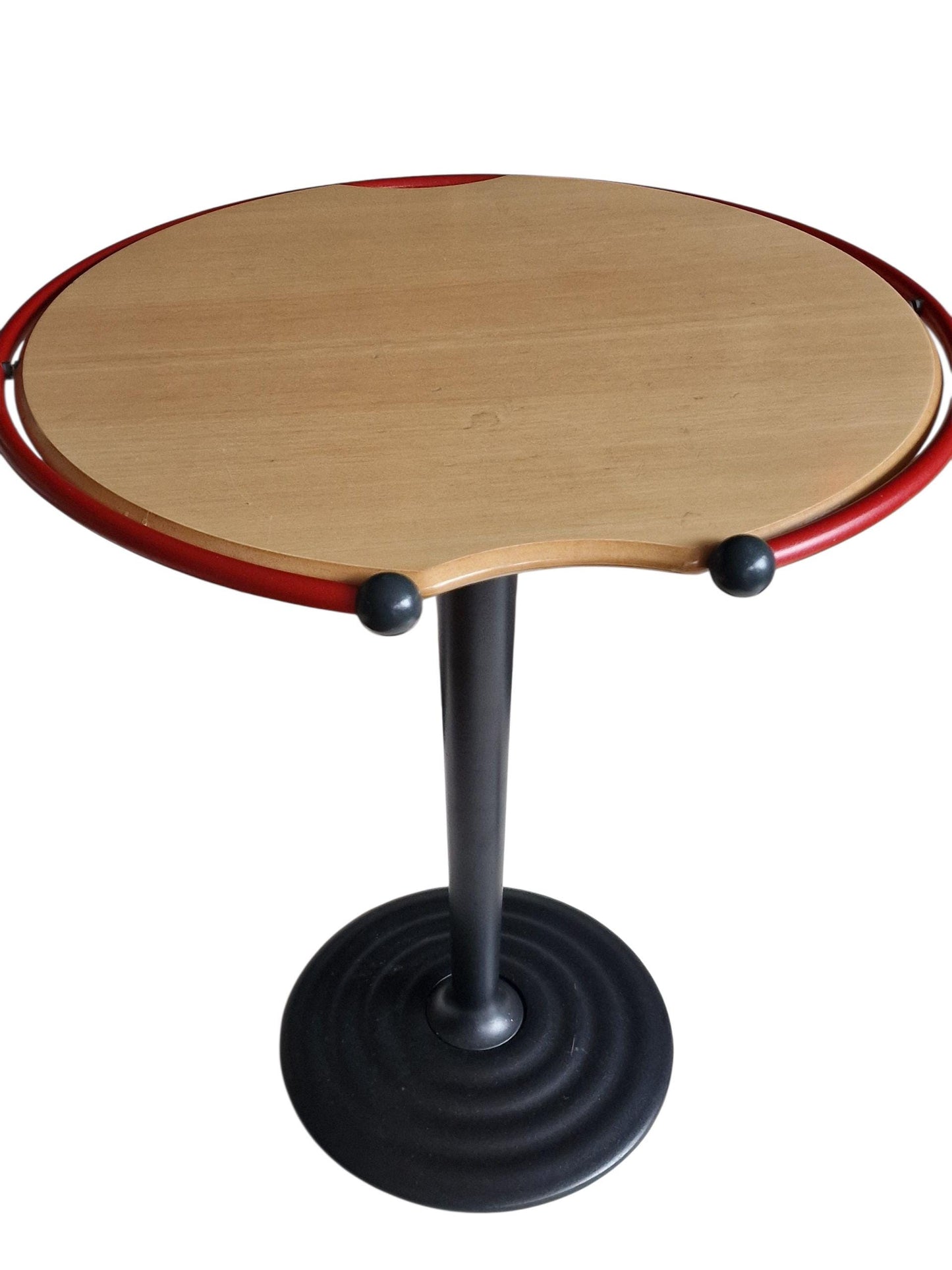 leolux x siggi fischer, 1980's dutch design sidetable in primairy colour red