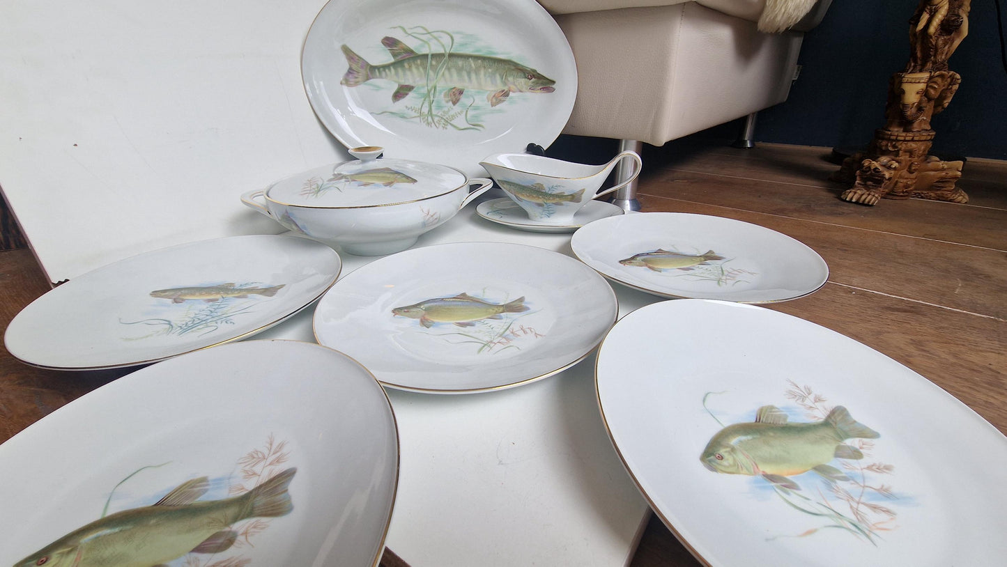 fish service Mitterteich Germany Bavaria Porcelain