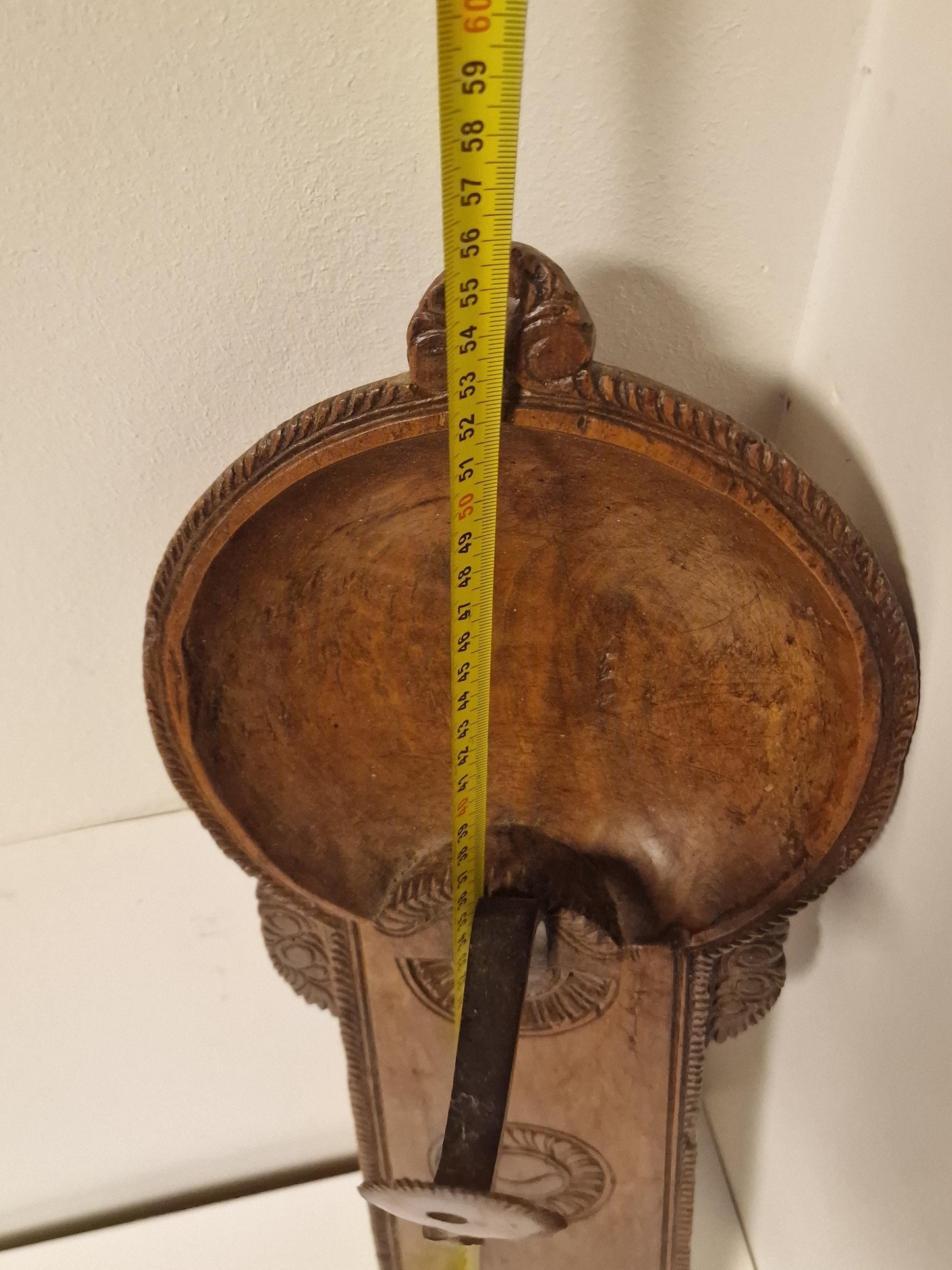 Antique Indonesian Coconut Scraper, Hand-Carved Tribal Kitchen Tool