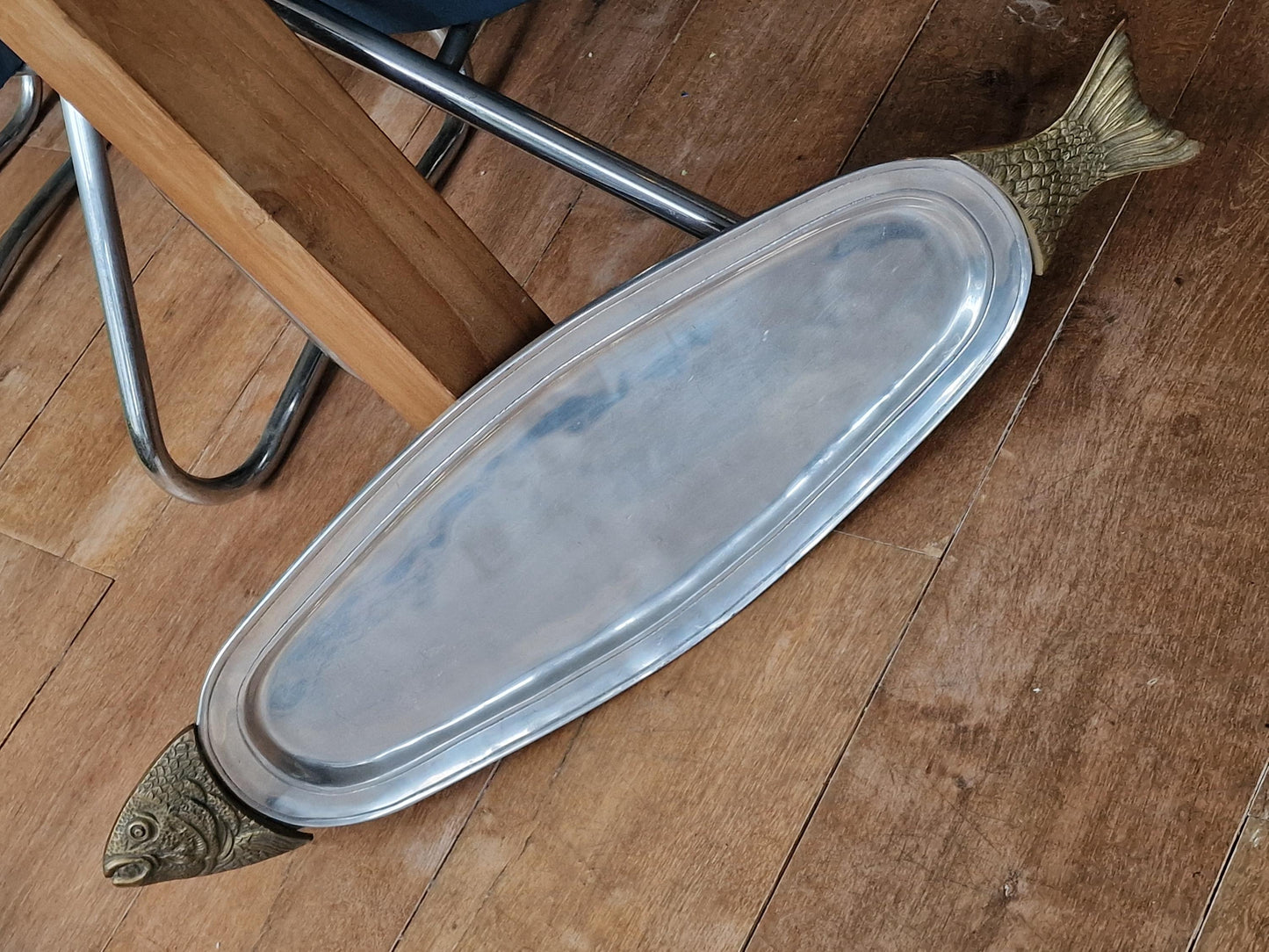 XXL Scottish Iron Fish Serving Platter, Banquet Shelf Decor