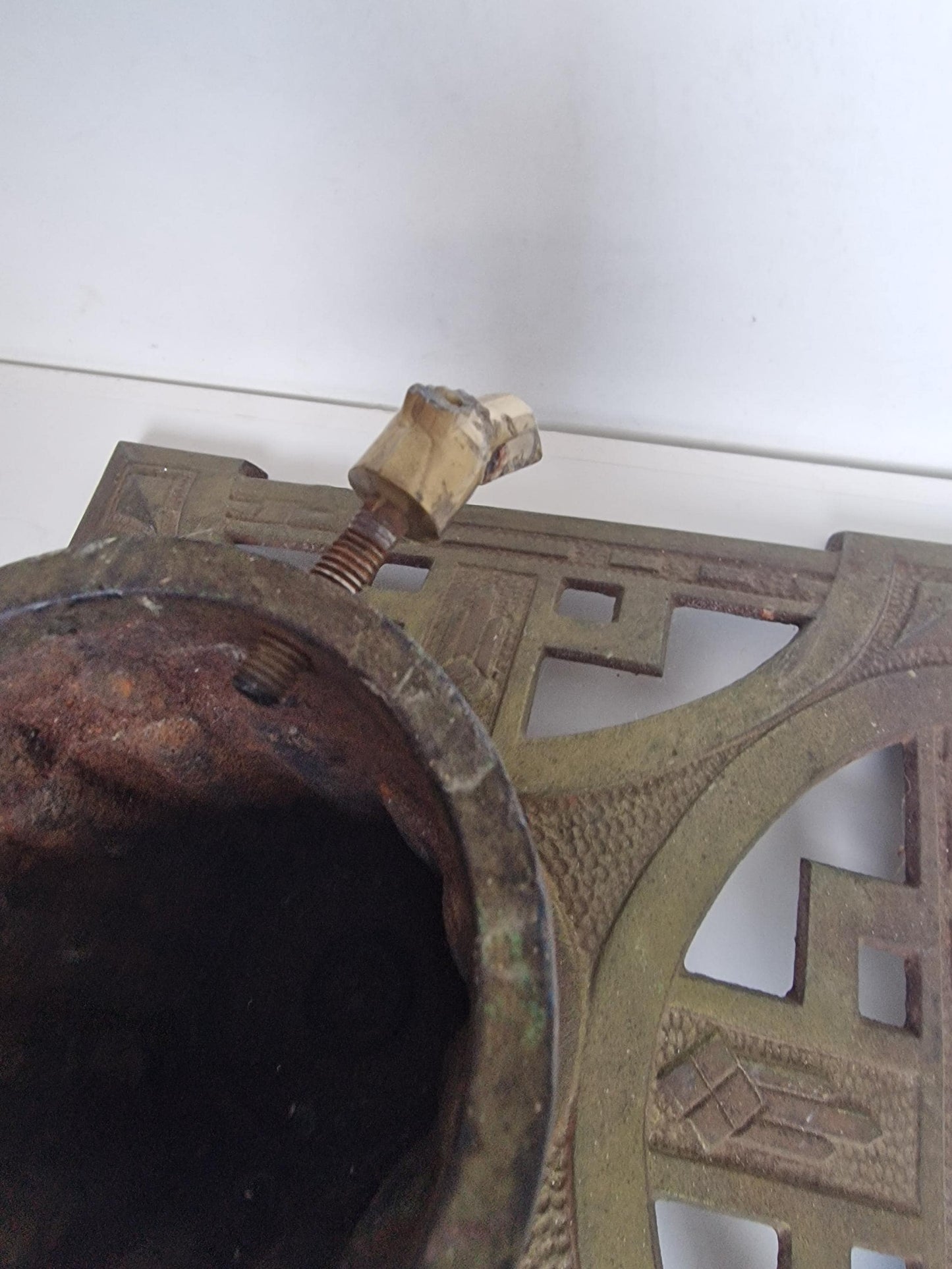 Antique Austrian Art Nouveau Cast Iron Christmas Tree Stand large heavy