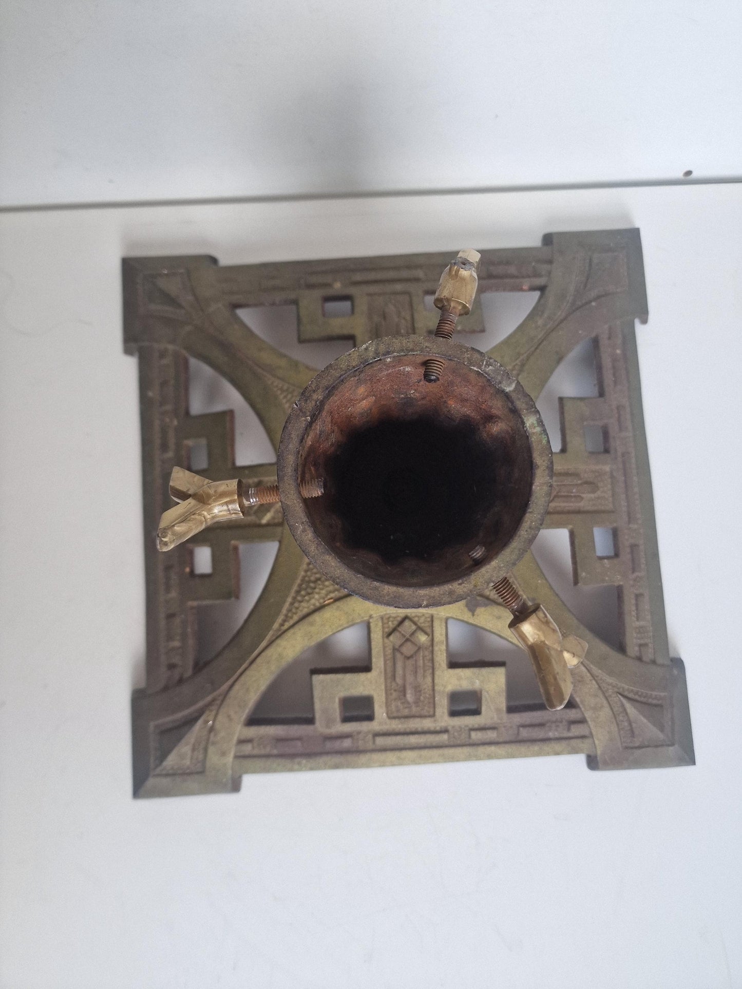 Antique Austrian Art Nouveau Cast Iron Christmas Tree Stand large heavy