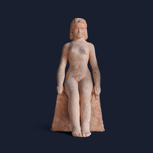 Frits Sieger Terracotta Nude Sculpture, Dutch Liberation Art, 1945