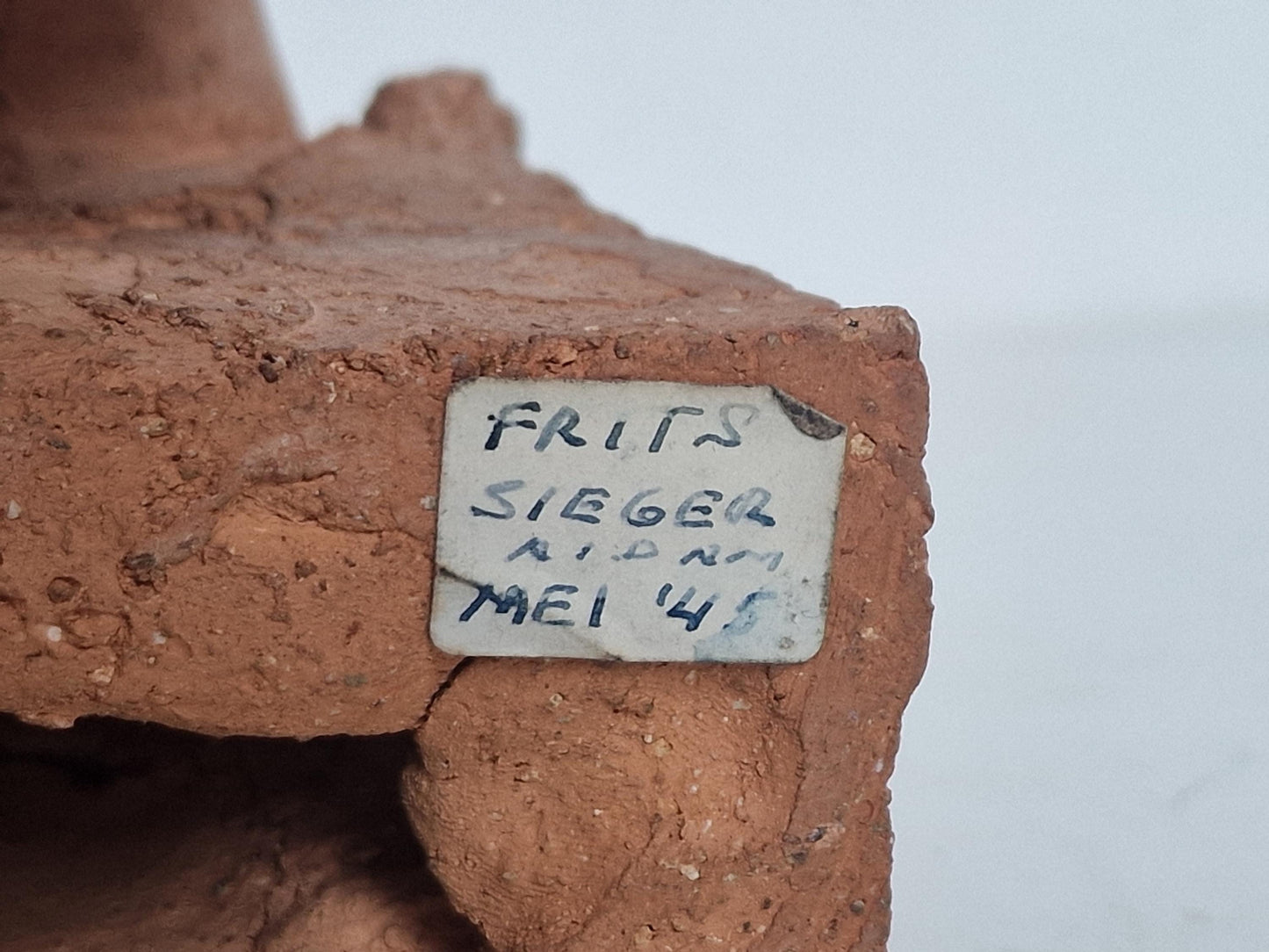 Frits Sieger Terracotta Nude Sculpture, Dutch Liberation Art, 1945