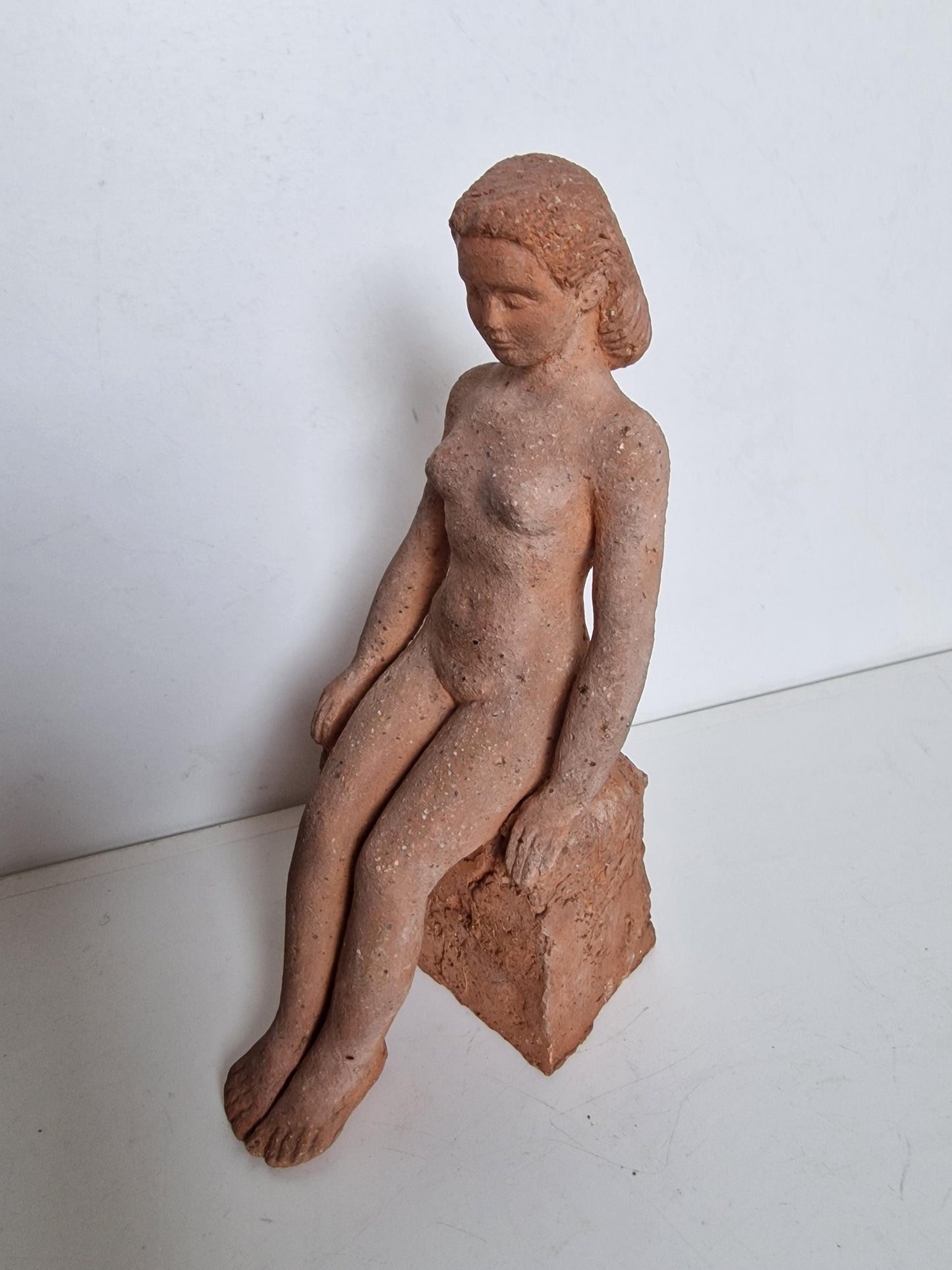 Frits Sieger Terracotta Nude Sculpture, Dutch Liberation Art, 1945