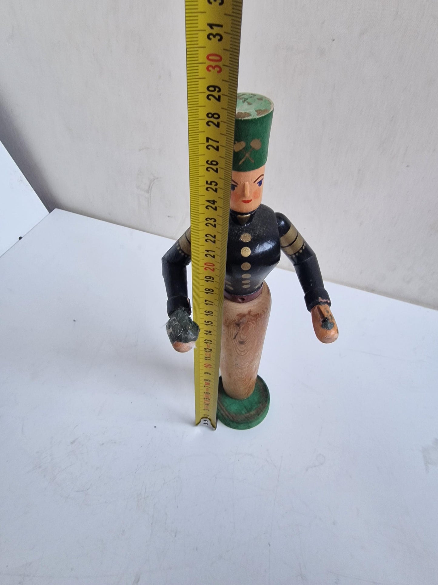 Antique Erzgebirge Wood drummer boy, Hand-Painted Christmas Decor (1920s) 29 cm
