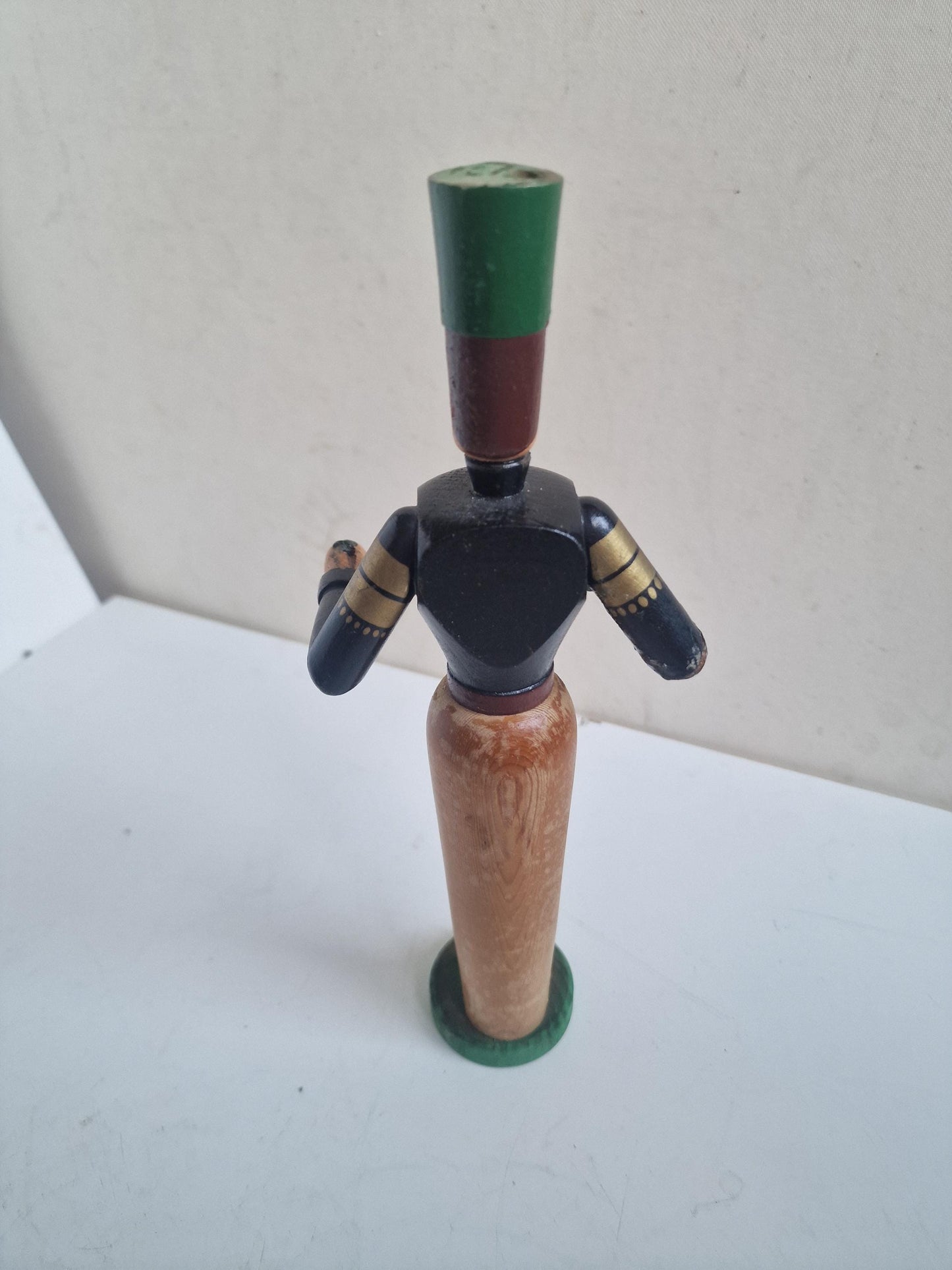 Antique Erzgebirge Wood drummer boy, Hand-Painted Christmas Decor (1920s) 29 cm
