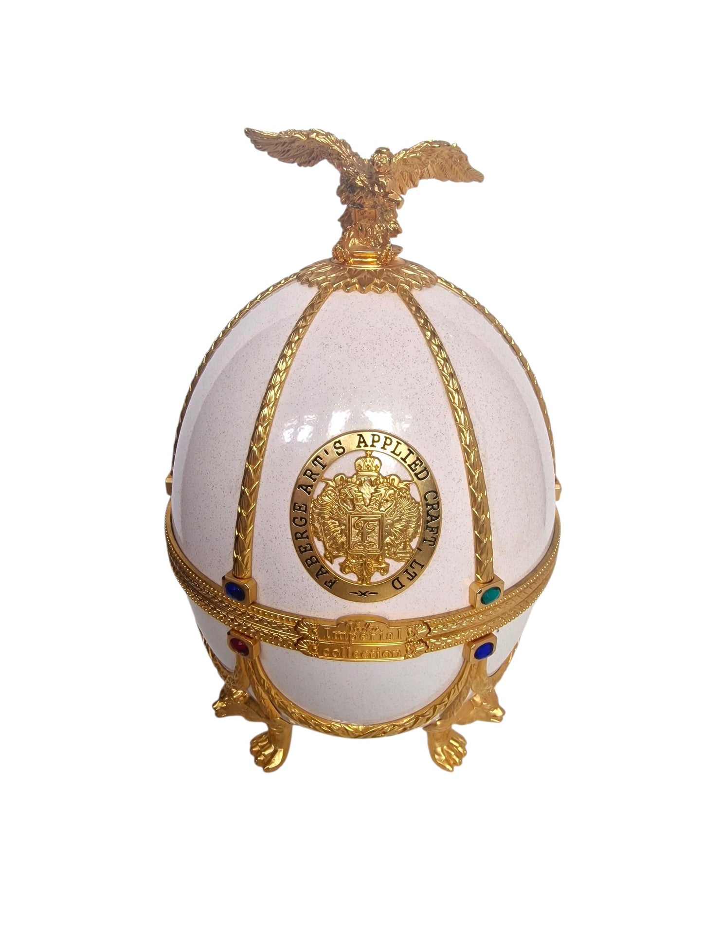 Faberge Egg, Imperial Collection liquer Decanter Set - Gold & Crystal, Limited Edition Fabergé