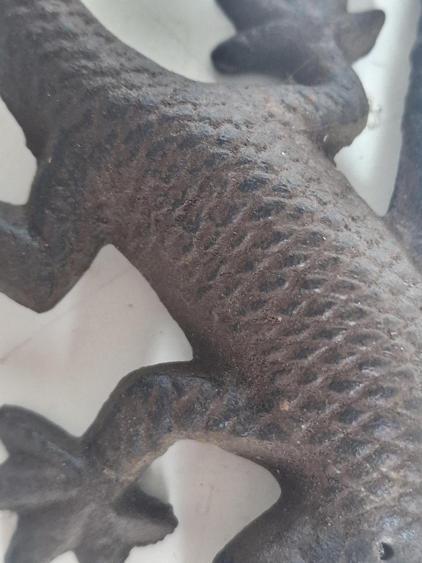 salamander, vintage bronzen figuur good vintage condition, 16 cm hagedis lizzard