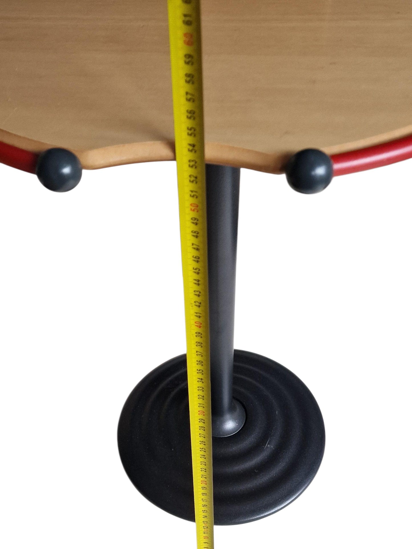 leolux x siggi fischer, 1980's dutch design sidetable in primairy colour red