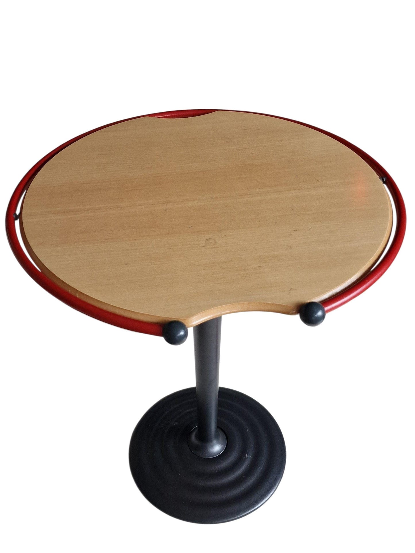 leolux x siggi fischer, 1980's dutch design sidetable in primairy colour red
