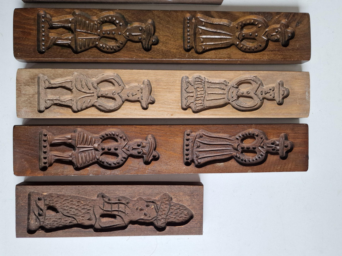 Antique Dutch Speculaas Cookie Mold Set