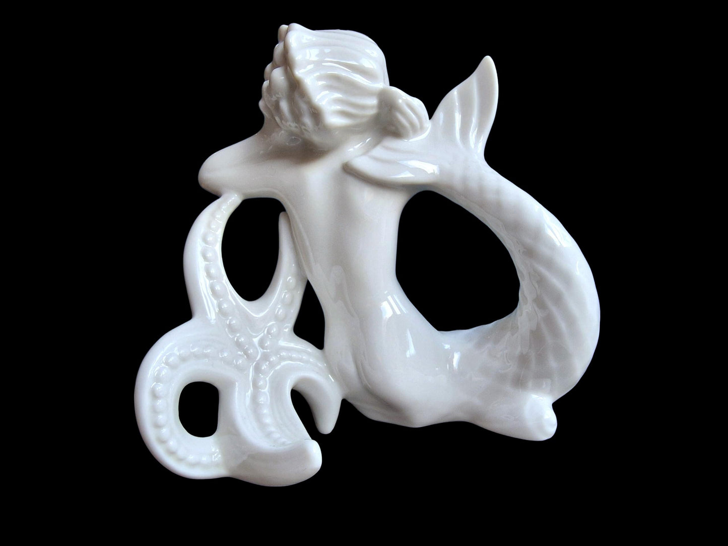 sirene, Rörstrand Mermaid – Midcentury Scandinavian Porcelain, Mythical Sea Figure, sweden figurine seacreature lorelei