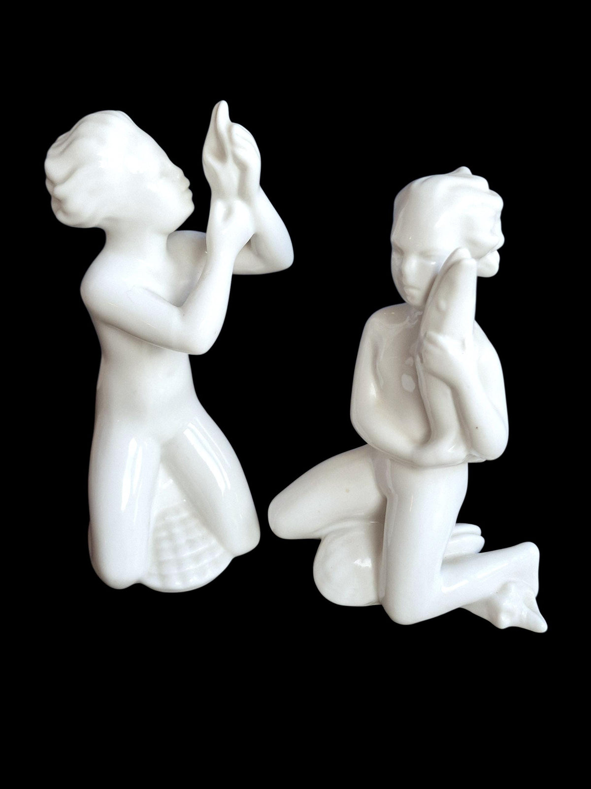 Rörstrand Triton Porcelain Figurines – Midcentury Scandinavian Sea Children, Harald Salomon Design