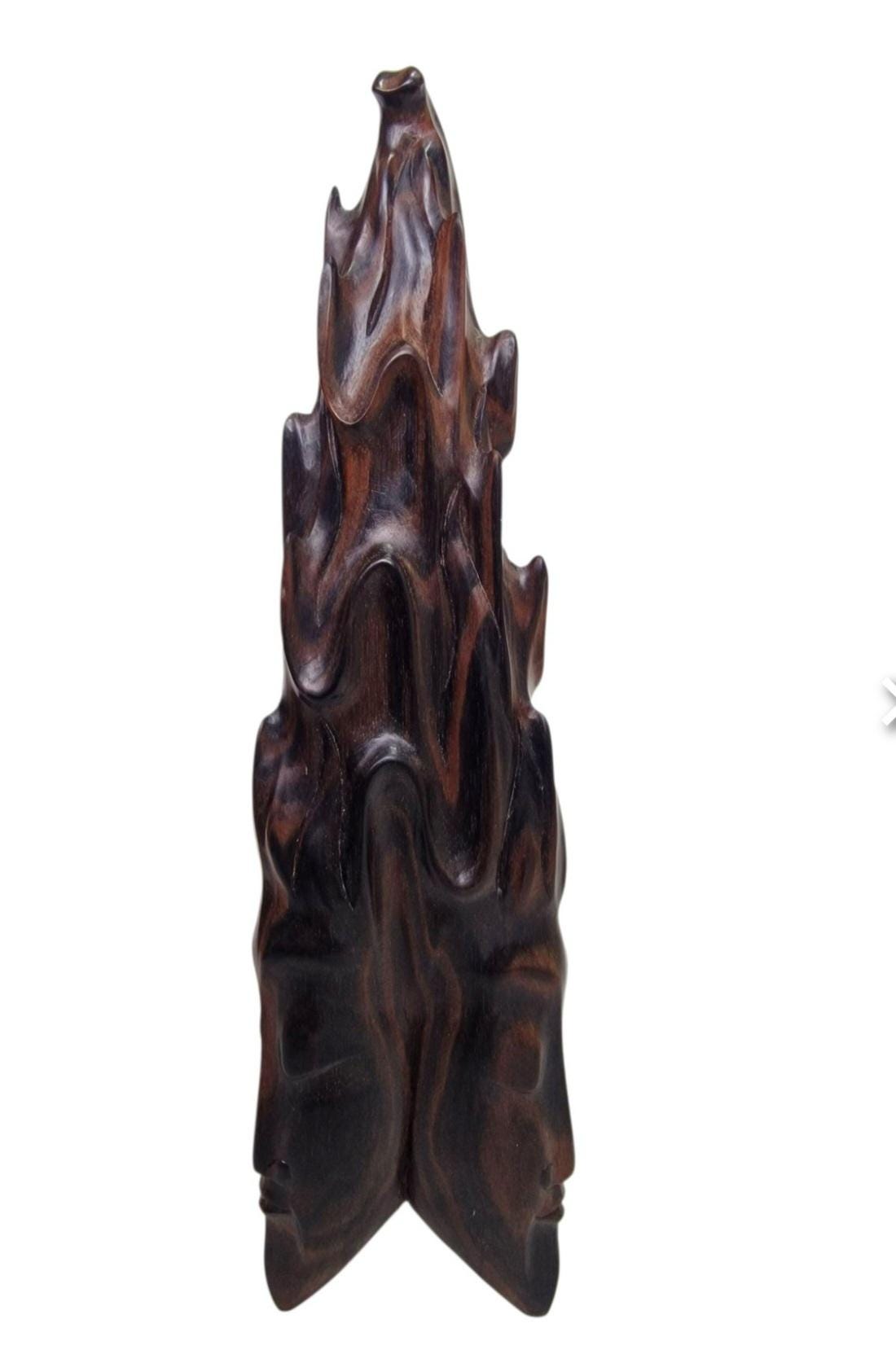 Rama Sita Hardwood Sculpture Pair, Hand Carved Indonesian Art