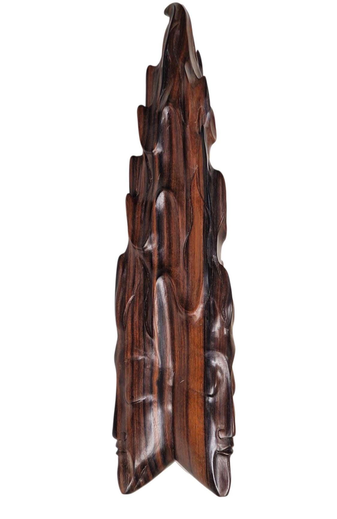 Rama Sita Hardwood Sculpture Pair, Hand Carved Indonesian Art