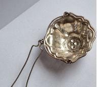 Antique Christofle Silver Plated Tea Strainer, Art Nouveau, France, 1920