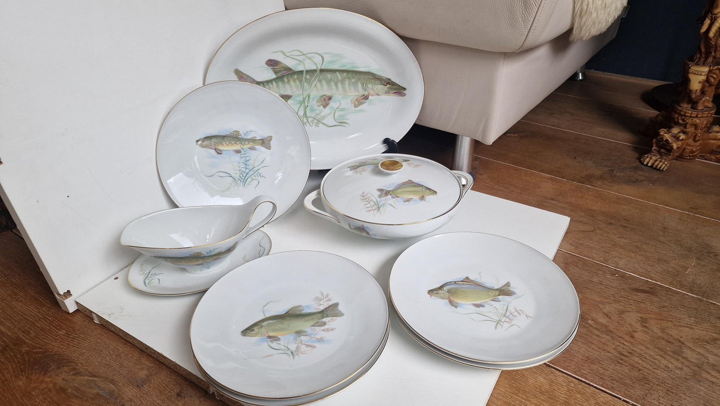fish service Mitterteich Germany Bavaria Porcelain