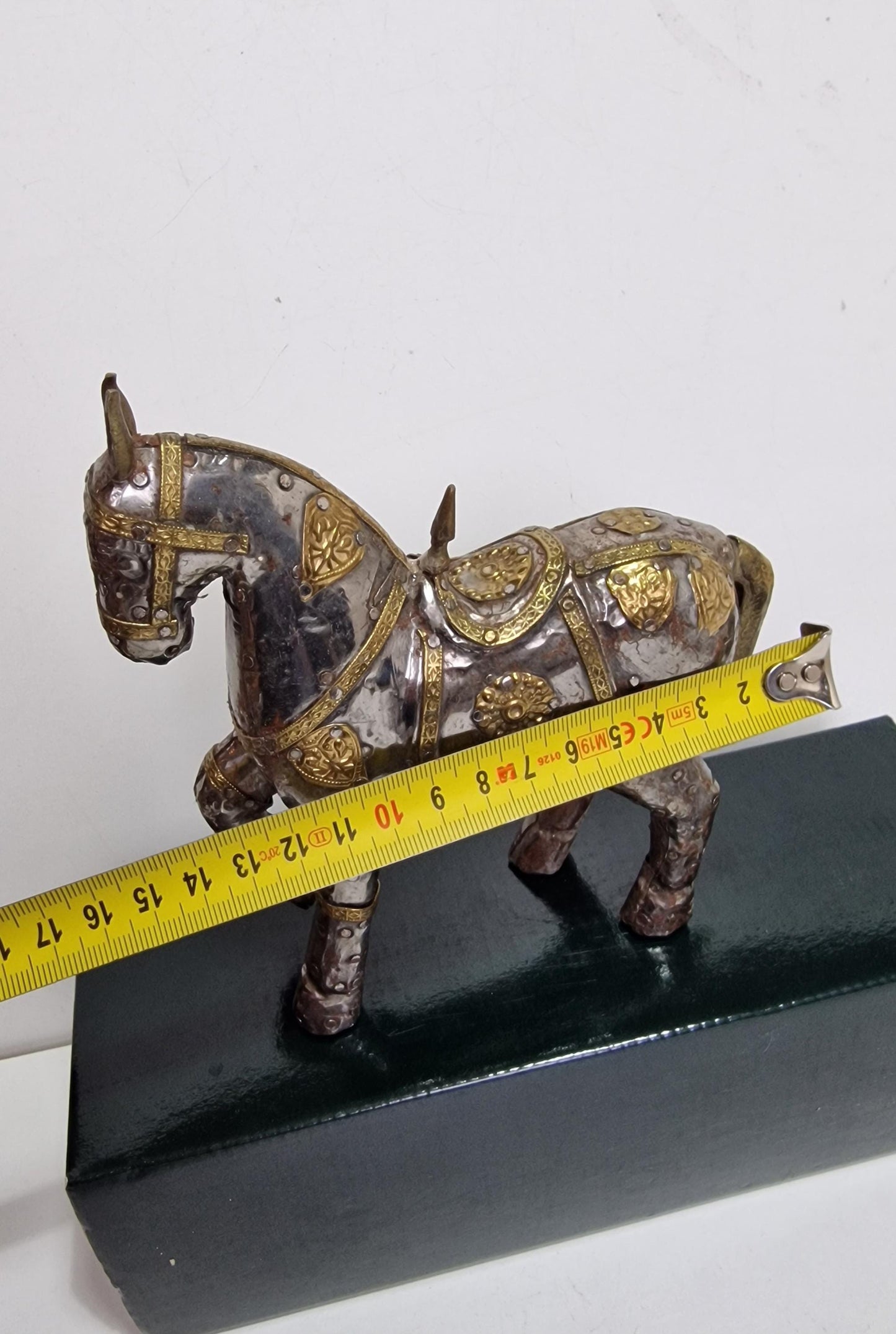 Decorative Brass and Silvered Metal Horse – India, ca. 1950–1970 rajasthan jaipur