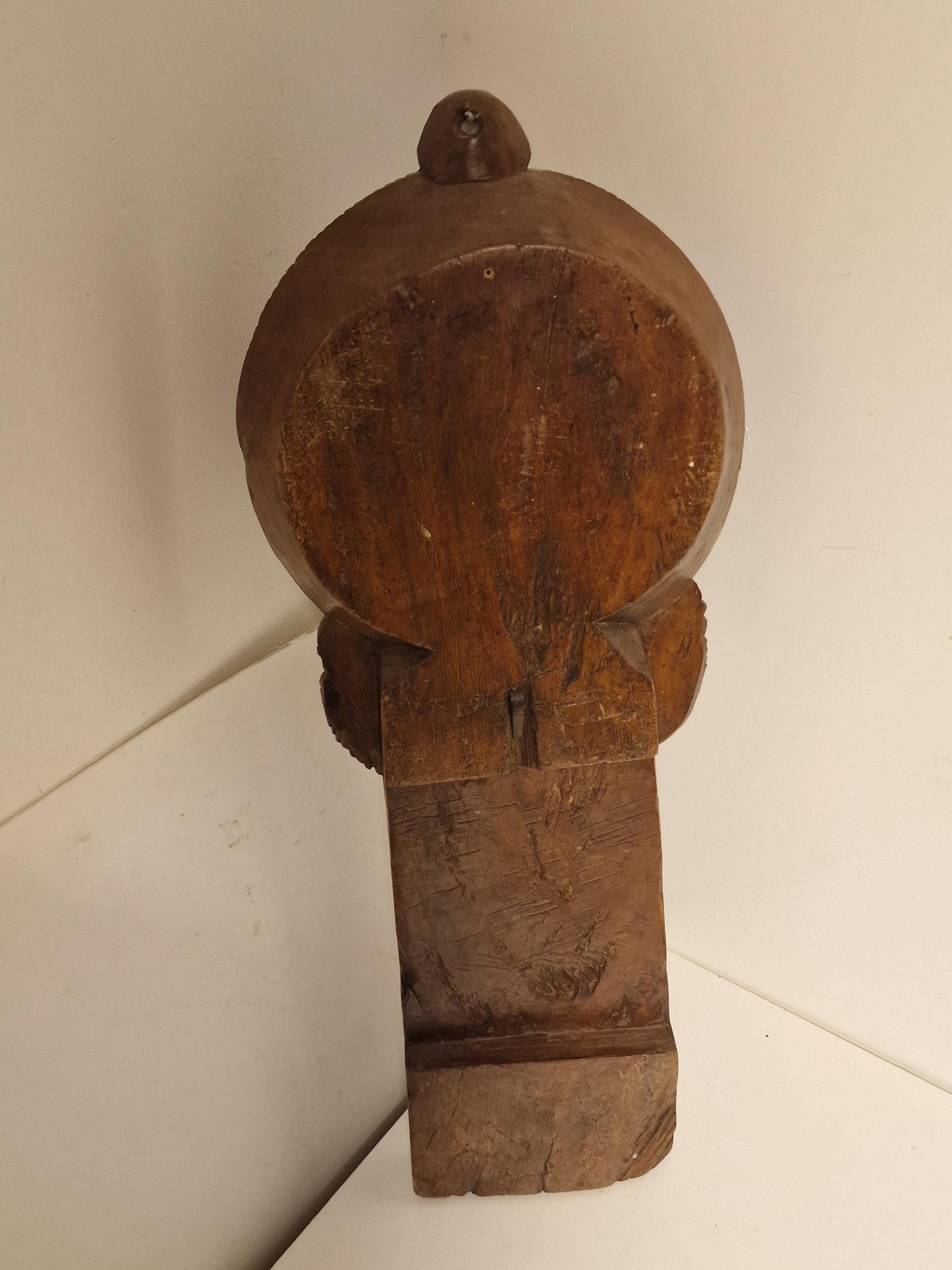 Antique Indonesian Coconut Scraper, Hand-Carved Tribal Kitchen Tool