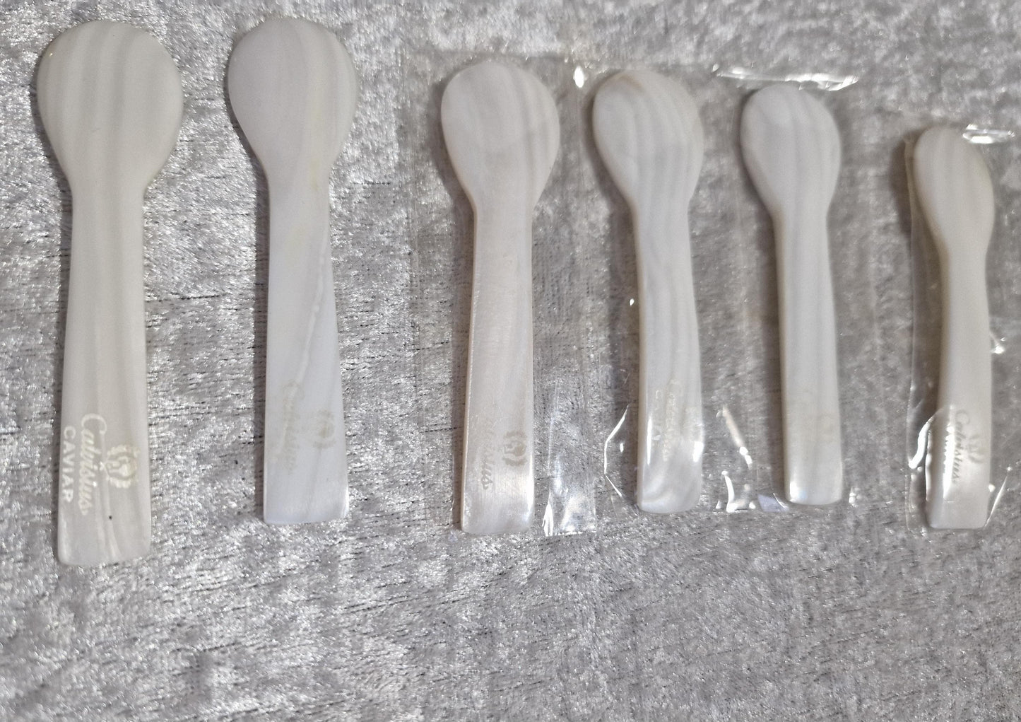 Calvisius Caviar Spoons, Mother of Pearl Set, Gourmet Tasting Spoons
