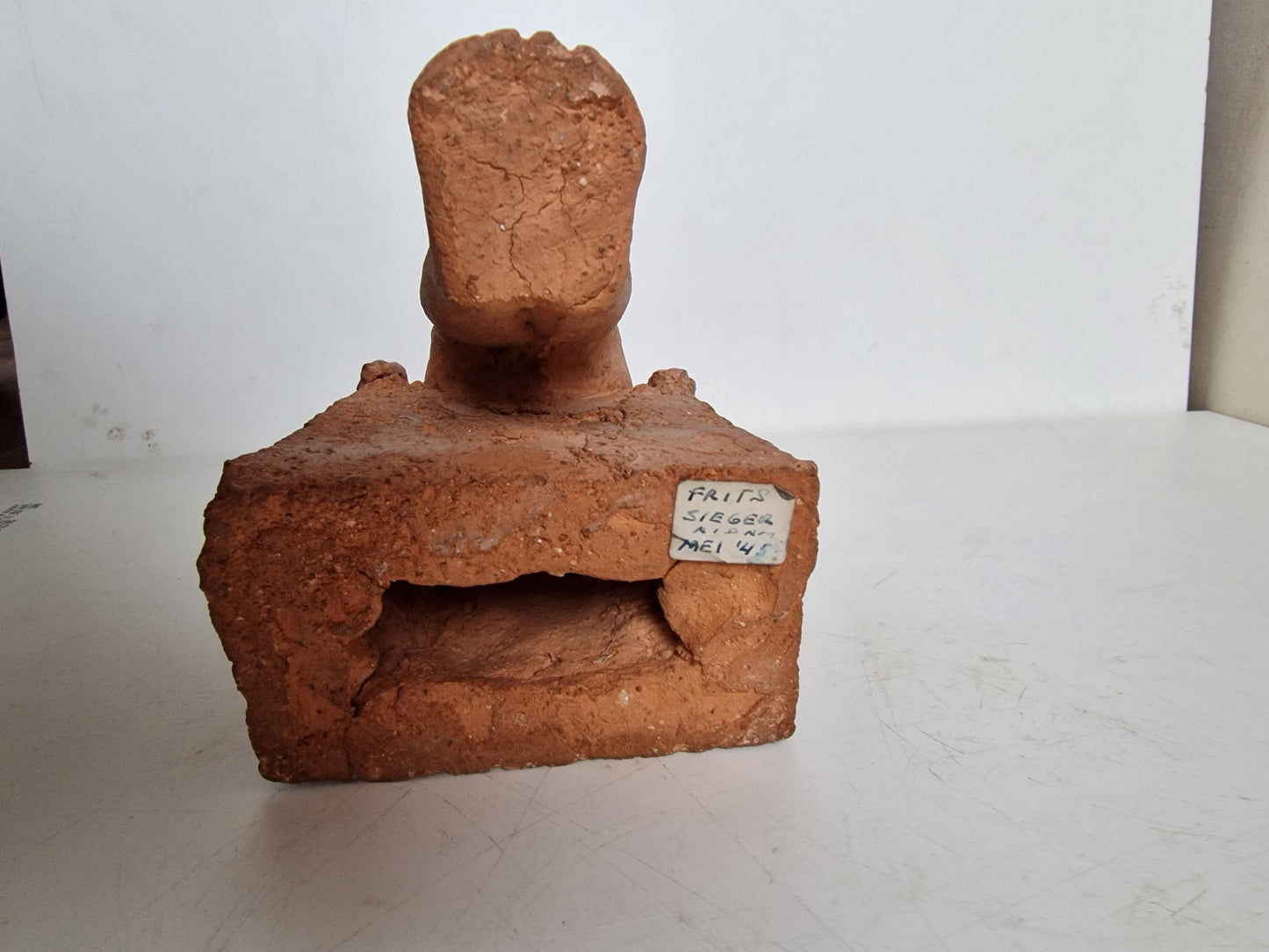 Frits Sieger Terracotta Nude Sculpture, Dutch Liberation Art, 1945