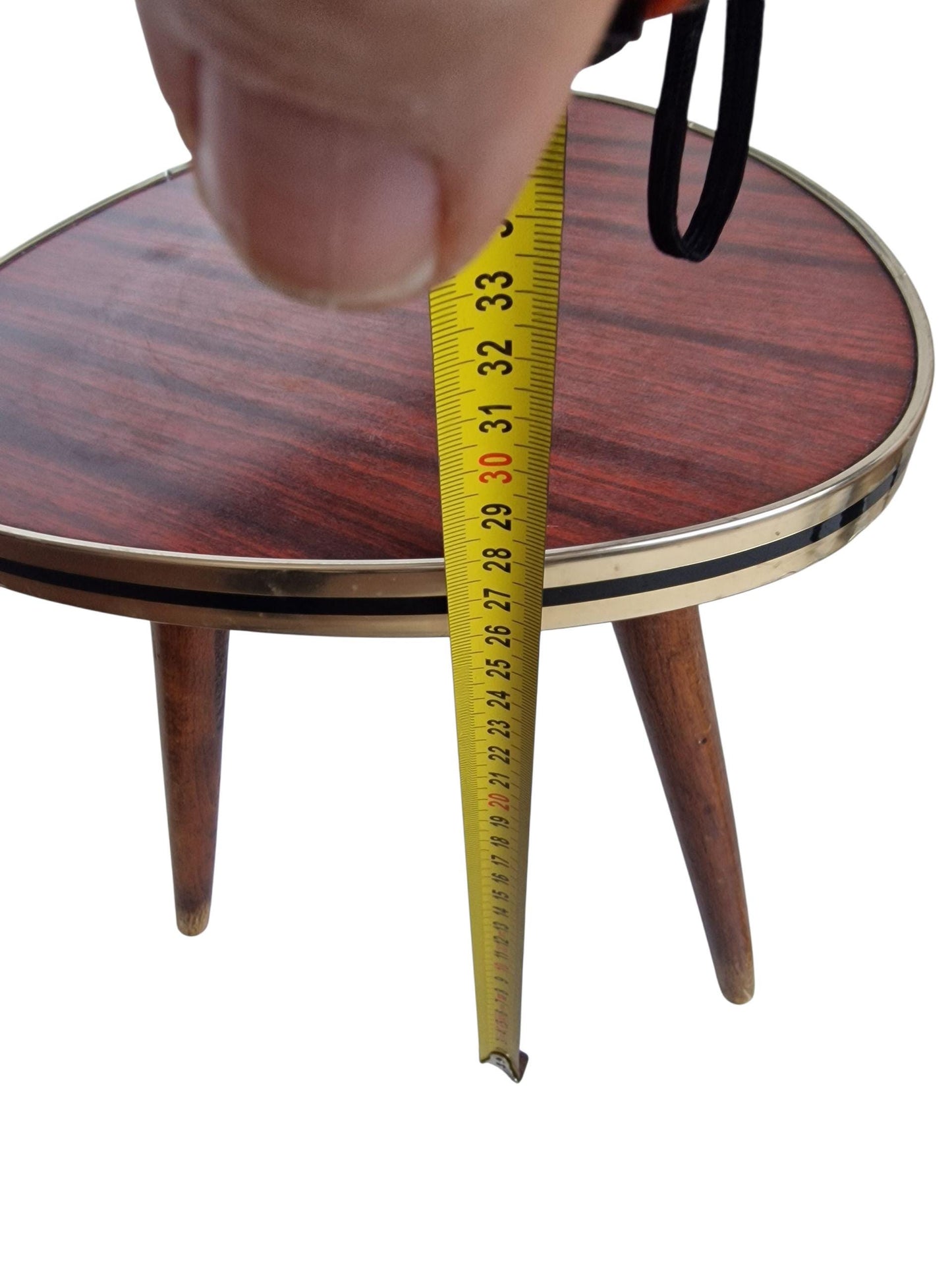 Vintage Set of 3 Pallisander Plant Side Tables, 60s Retro Tripod