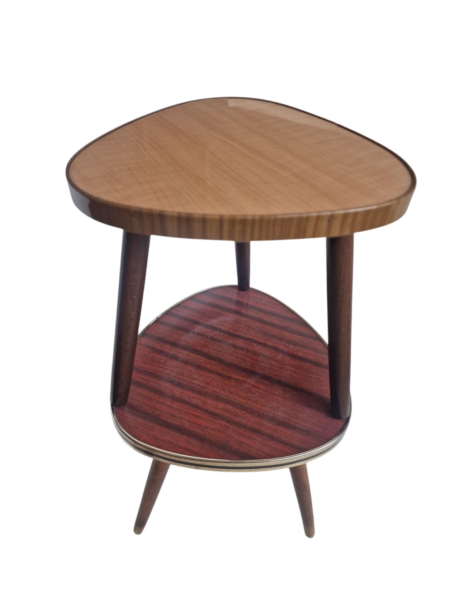 Vintage Set of 3 Pallisander Plant Side Tables, 60s Retro Tripod