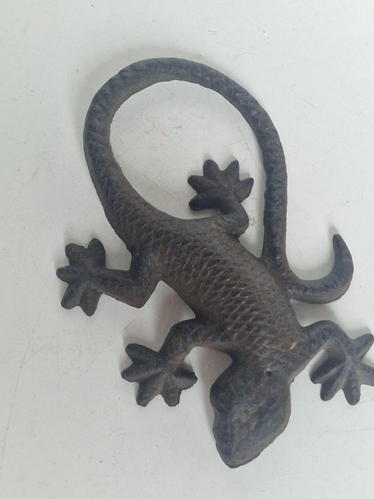 salamander, vintage bronzen figuur good vintage condition, 16 cm hagedis lizzard