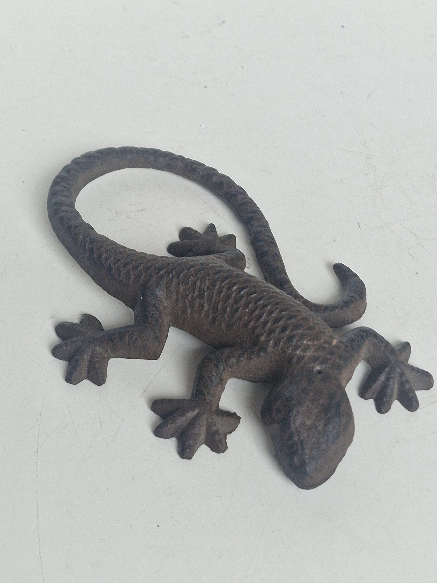 salamander, vintage bronzen figuur good vintage condition, 16 cm hagedis lizzard