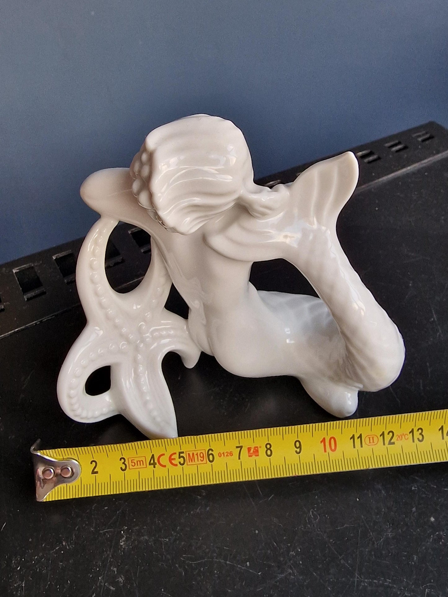 sirene, Rörstrand Mermaid – Midcentury Scandinavian Porcelain, Mythical Sea Figure, sweden figurine seacreature lorelei