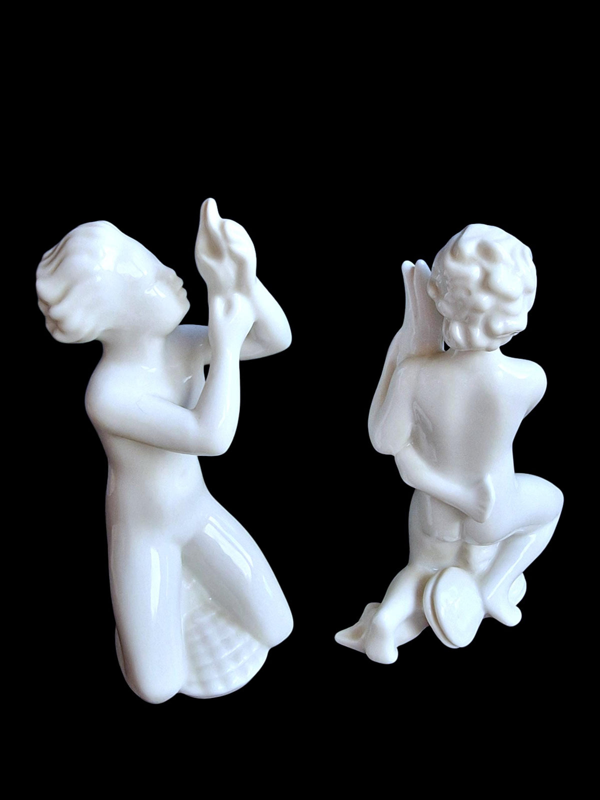 Rörstrand Triton Porcelain Figurines – Midcentury Scandinavian Sea Children, Harald Salomon Design
