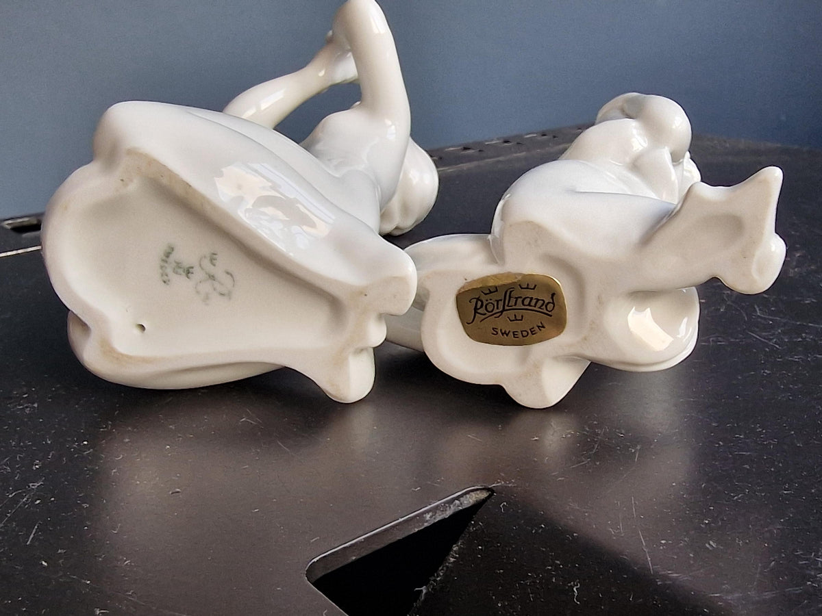 Rörstrand Triton Porcelain Figurines – Midcentury Scandinavian Sea Children, Harald Salomon Design