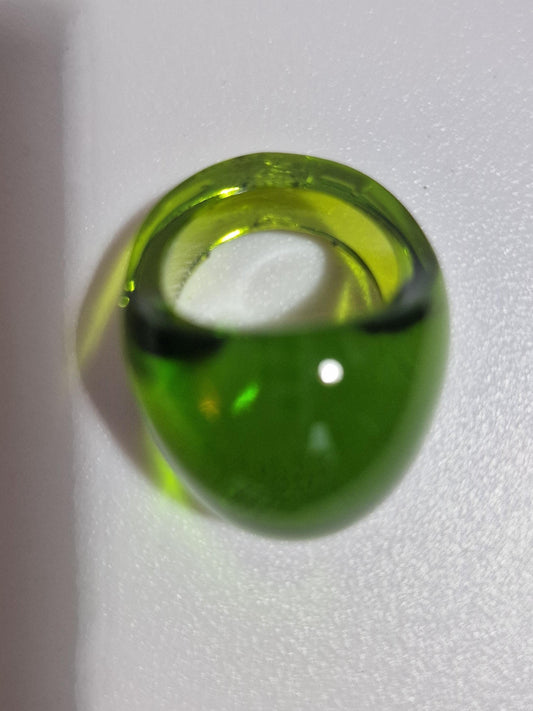 lalique ring, green