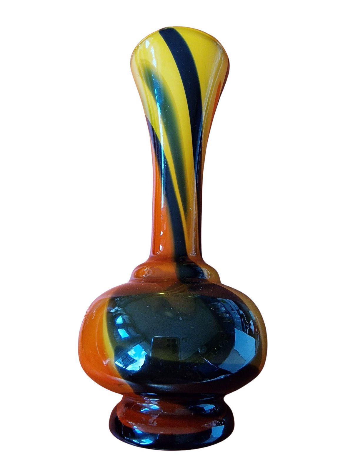 Vintage Josefinenhütte Art Glass Vase: 1960s Erich Kästner Design