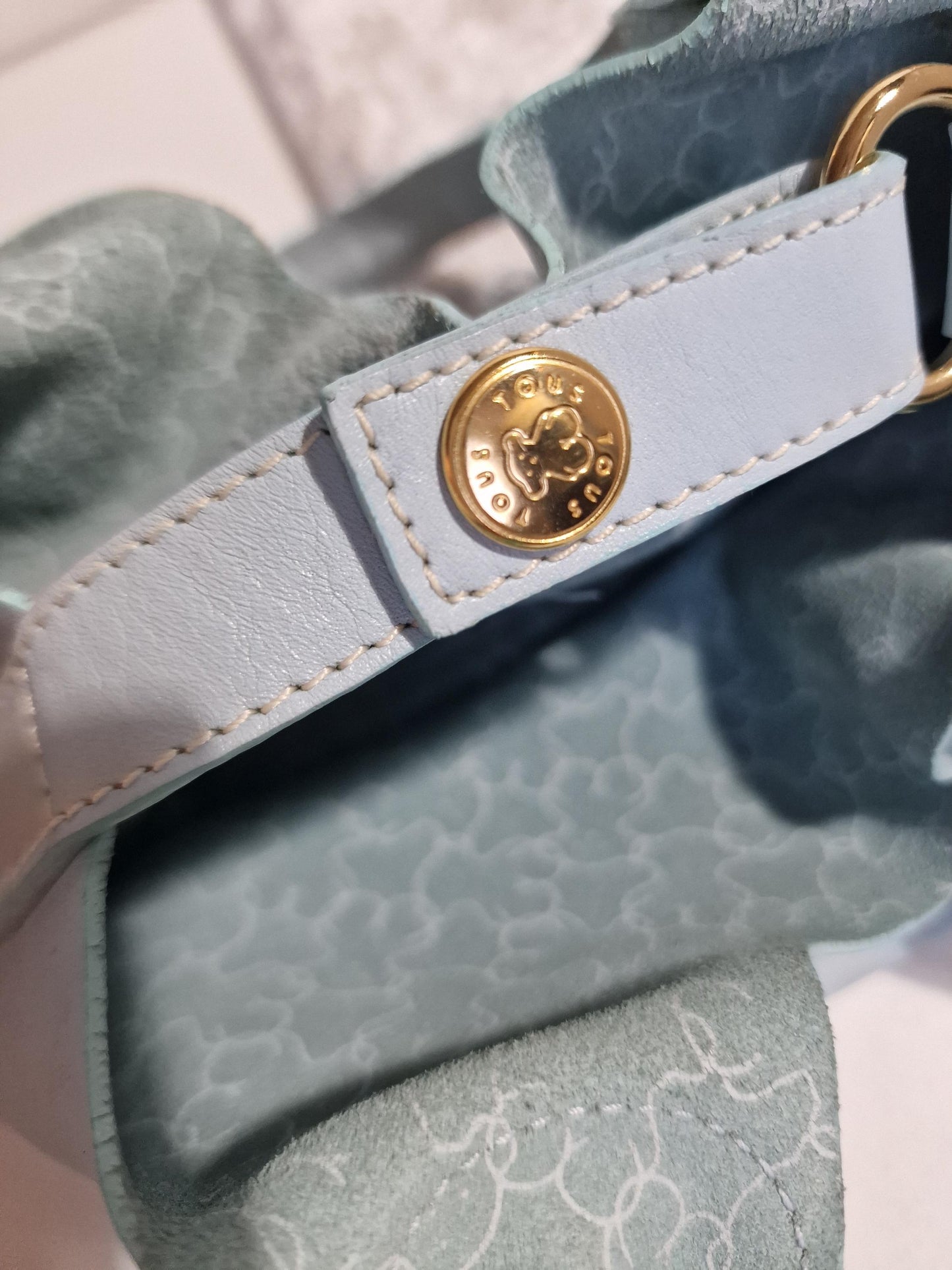 tous bear baby blue handbag