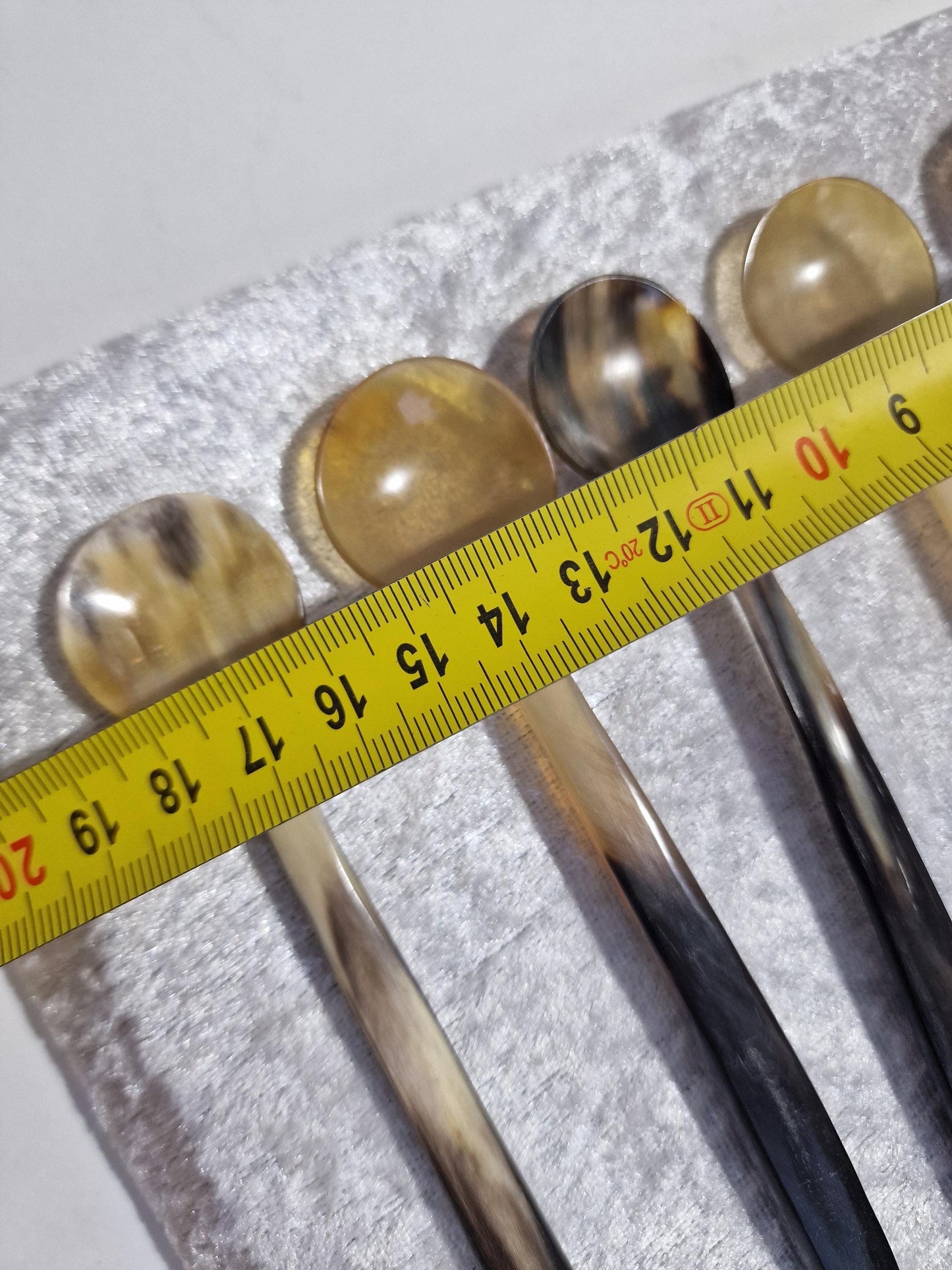 Handcrafted Zebu Horn Spoons, Madagascar, Organic Baby or caviar Spoons, Set of 6, kaviaar