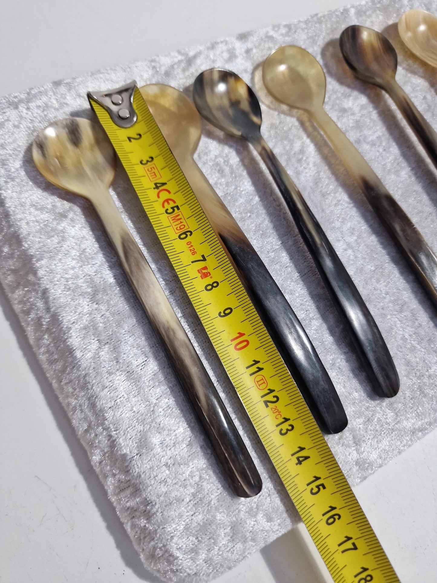 Handcrafted Zebu Horn Spoons, Madagascar, Organic Baby or caviar Spoons, Set of 6, kaviaar