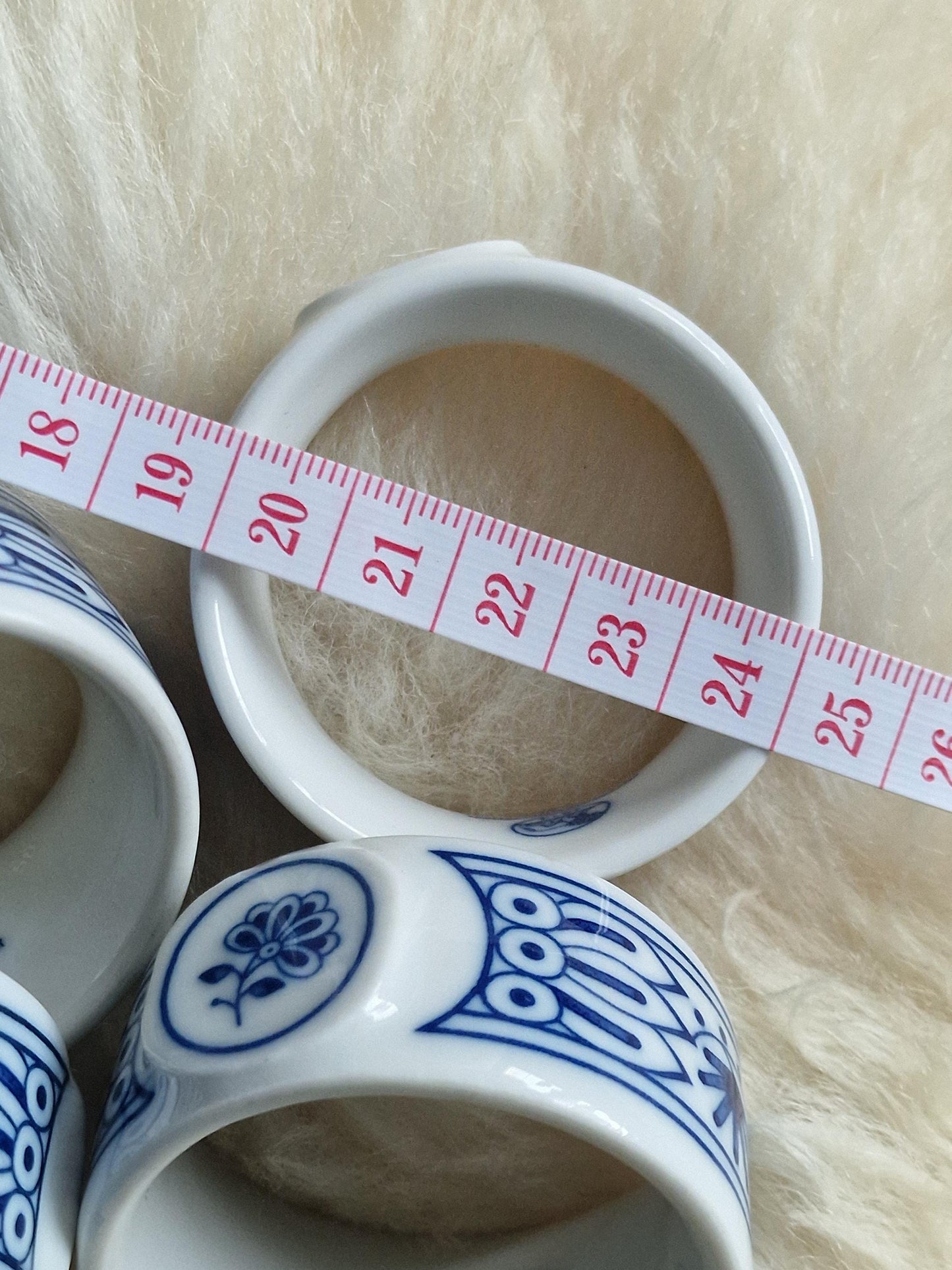 schwiebelmuster zwiebelmuster napkinrings servet houders pirselein hutschenreuter