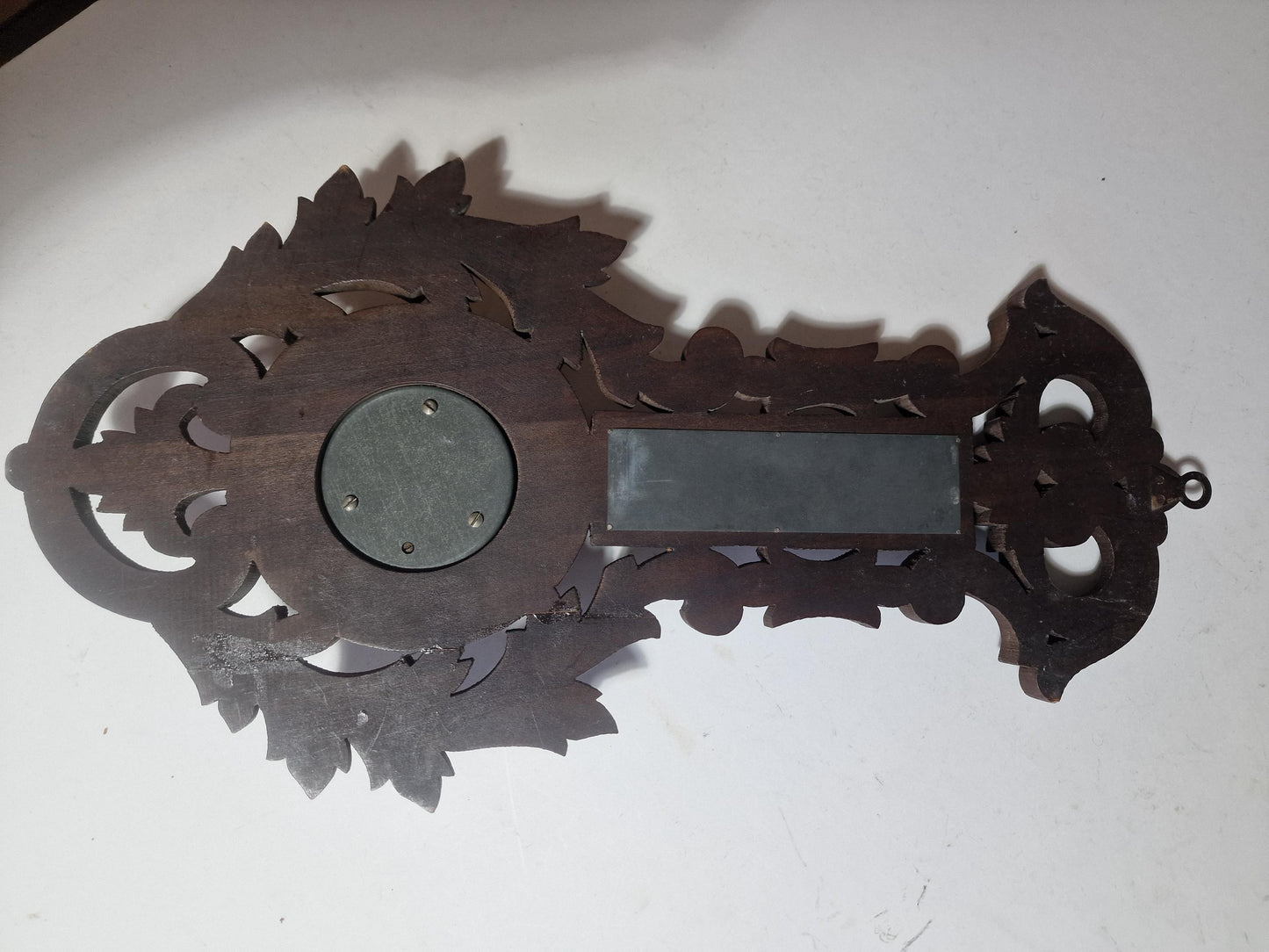 Antique Art Nouveau Barometer, Grunwald Frankfurt, hofleverancier, Carved holosterie weatherstation