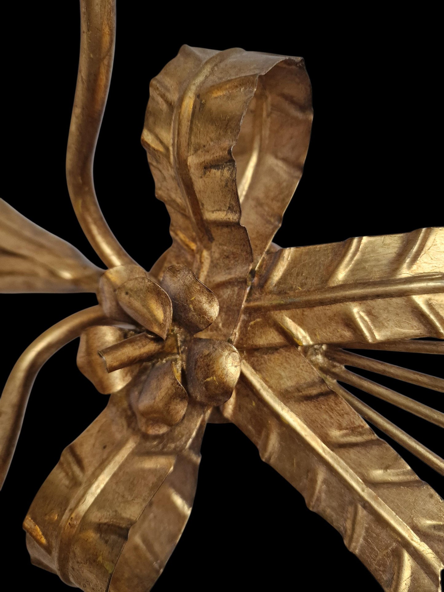 Coco Chanel' Large iconic Gilded ears of corn wall lamp,  by Hans Kögl.