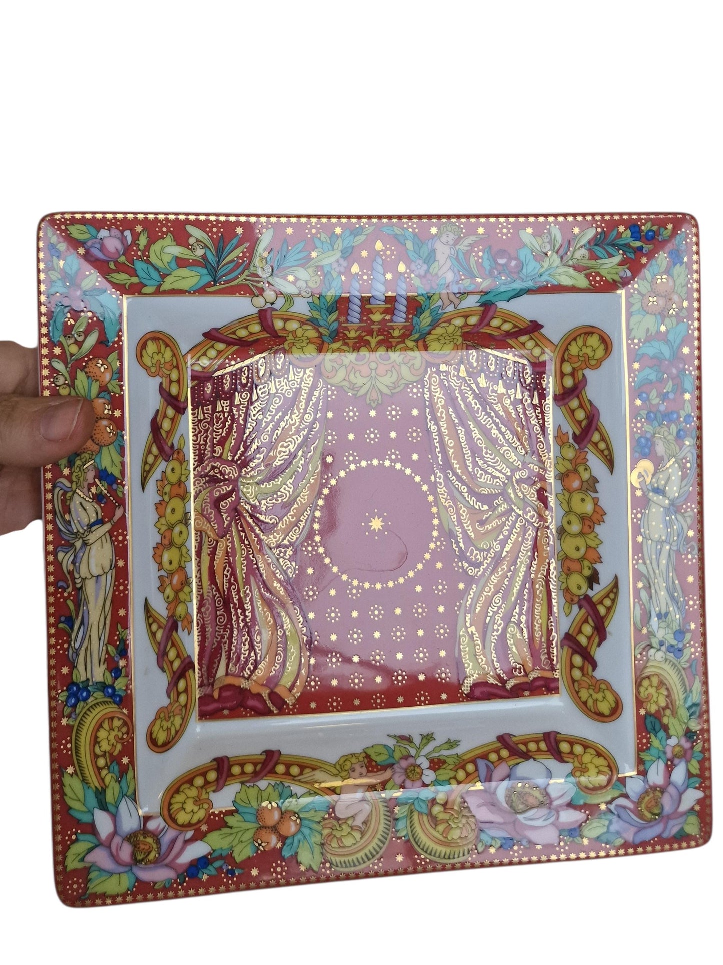Versace for Rosenthal "Le Rose de Noël" Porcelain Tray