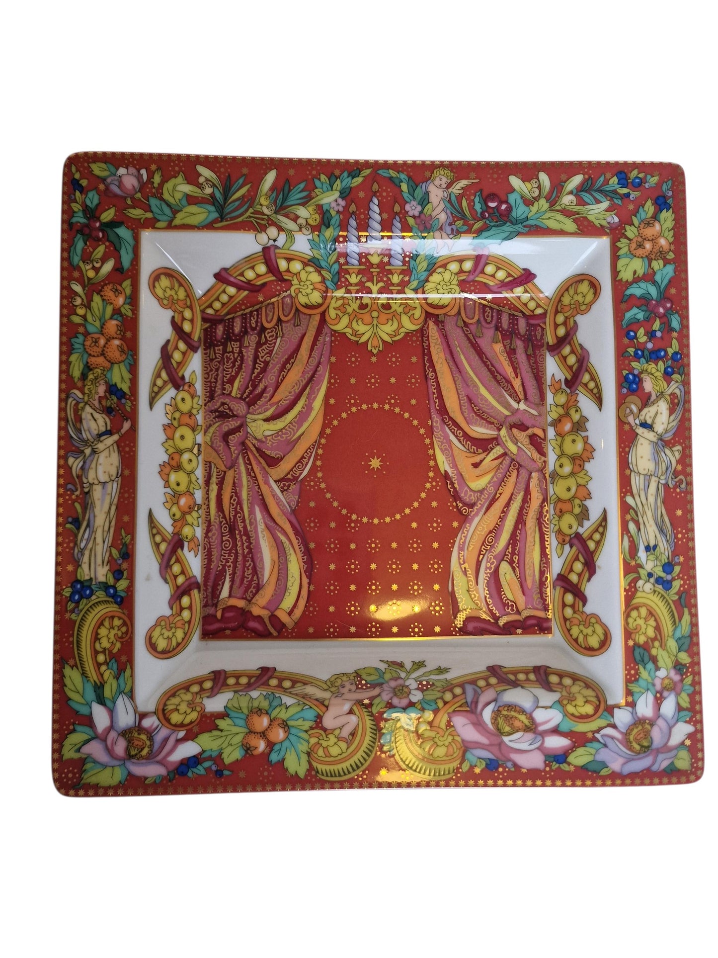 Versace for Rosenthal "Le Rose de Noël" Porcelain Tray
