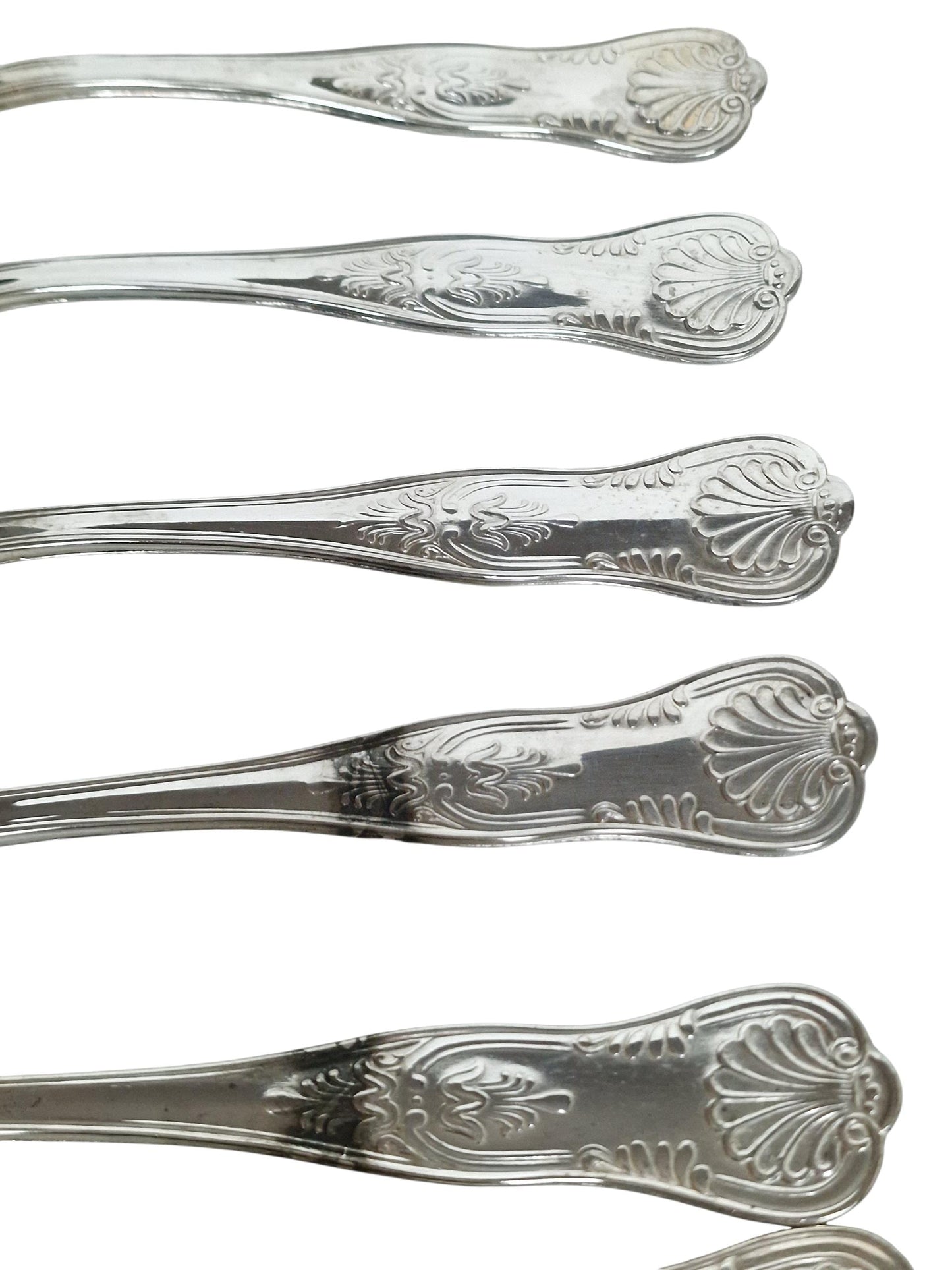 Antique Art Nouveau 800 Silver Flatware Set, Jugendstil Shell Design