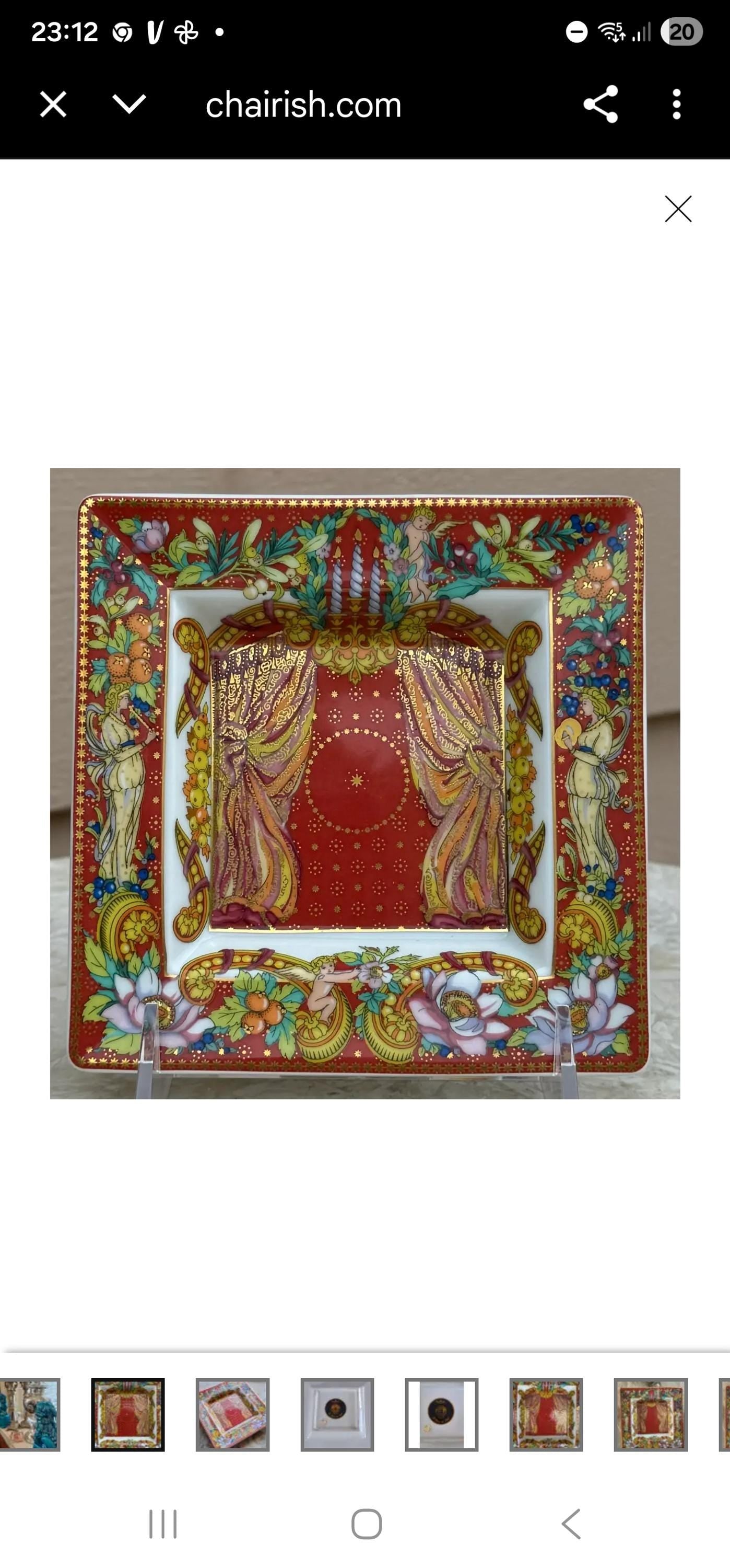 Versace for Rosenthal "Le Rose de Noël" Porcelain Tray